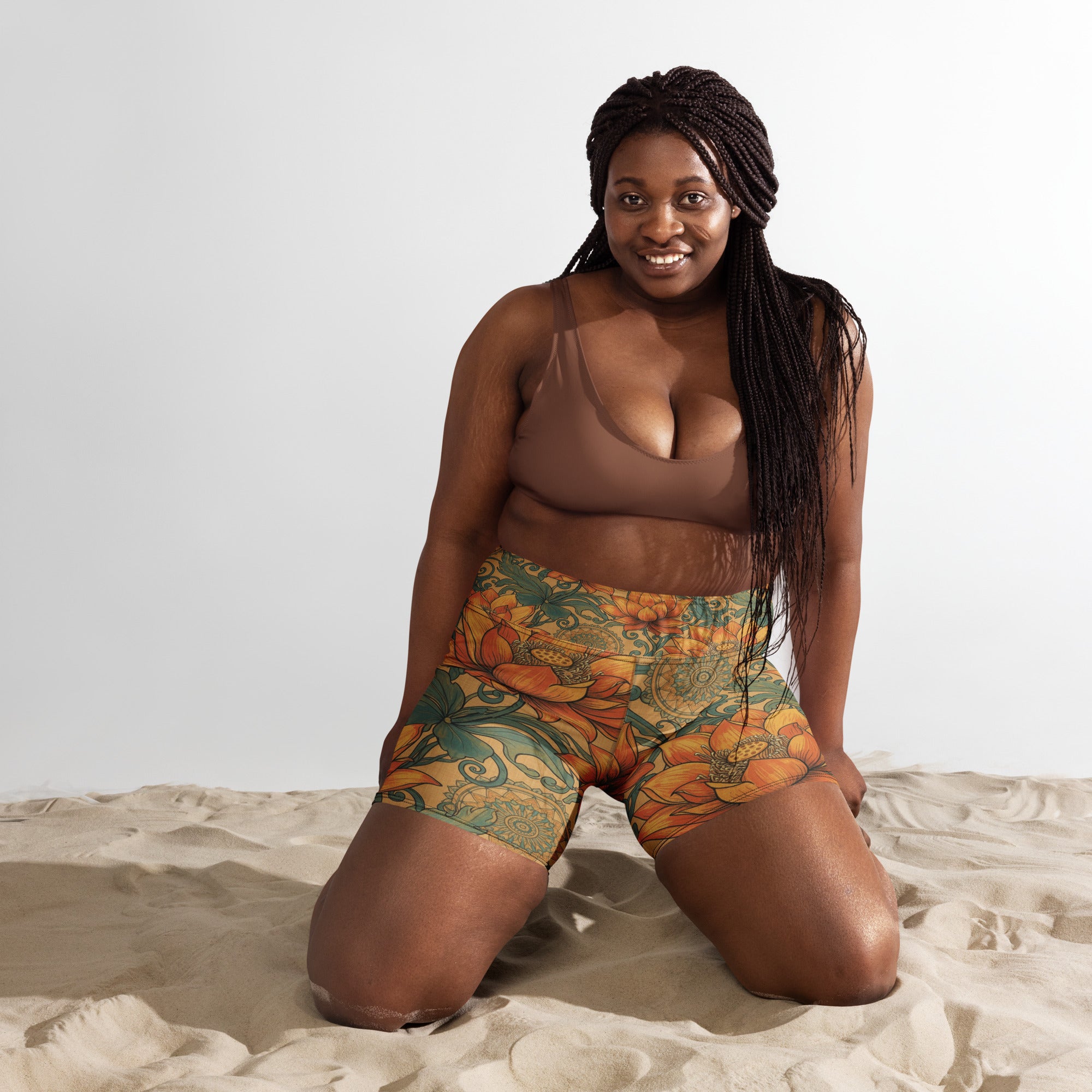 Boho Lotus and Mandalas Yoga Shorts | GearBunch