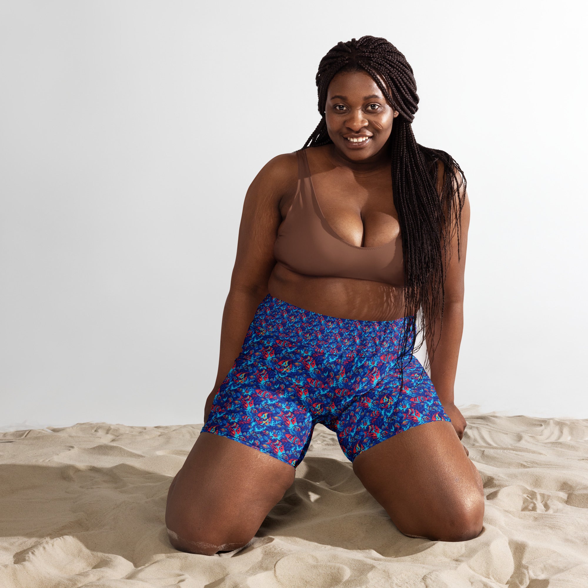 Colorful Tropical Fishes Yoga Shorts | GearBunch