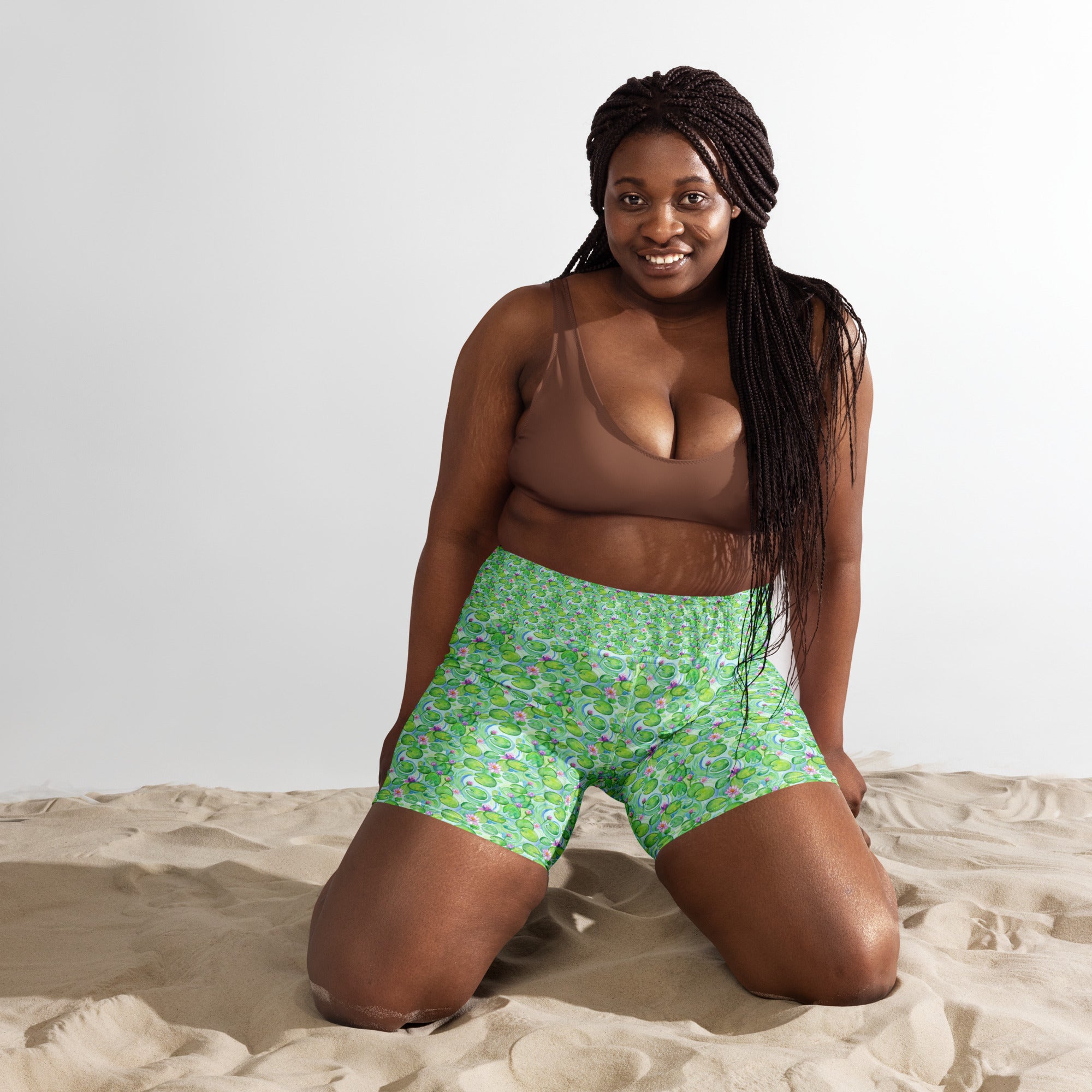 Claude Monet Water Lilies Yoga Shorts | GearBunch