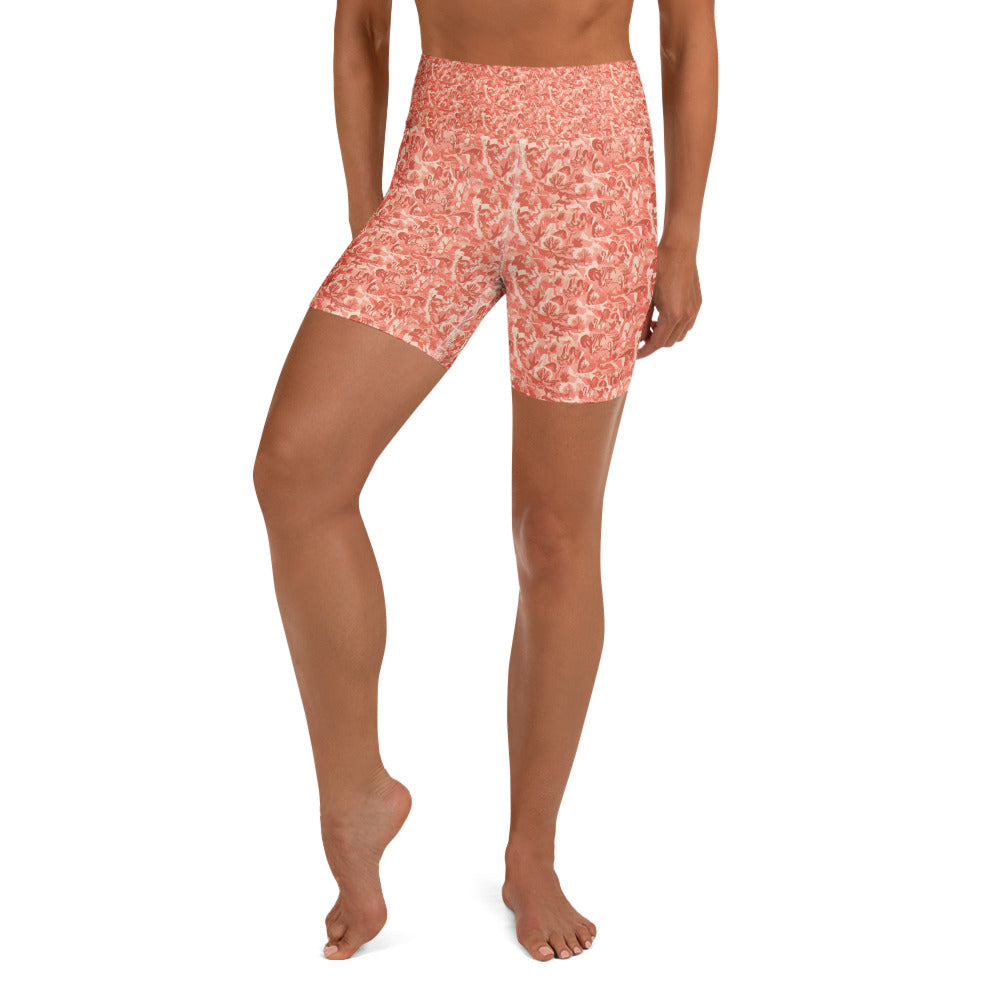 Distorted Cowboy Landscape Yoga Shorts | GearBunch