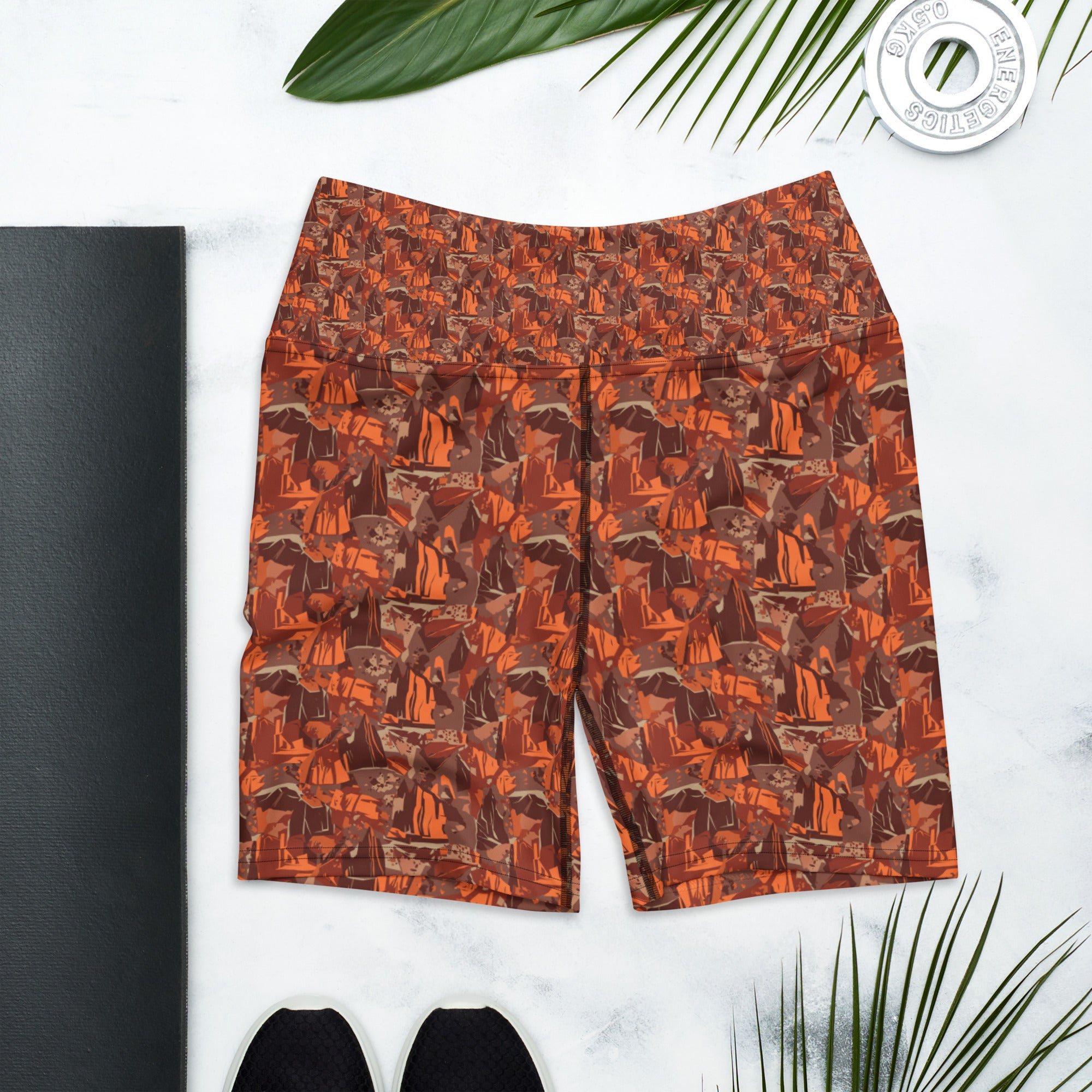 Broken Desert Landscape Yoga Shorts | GearBunch