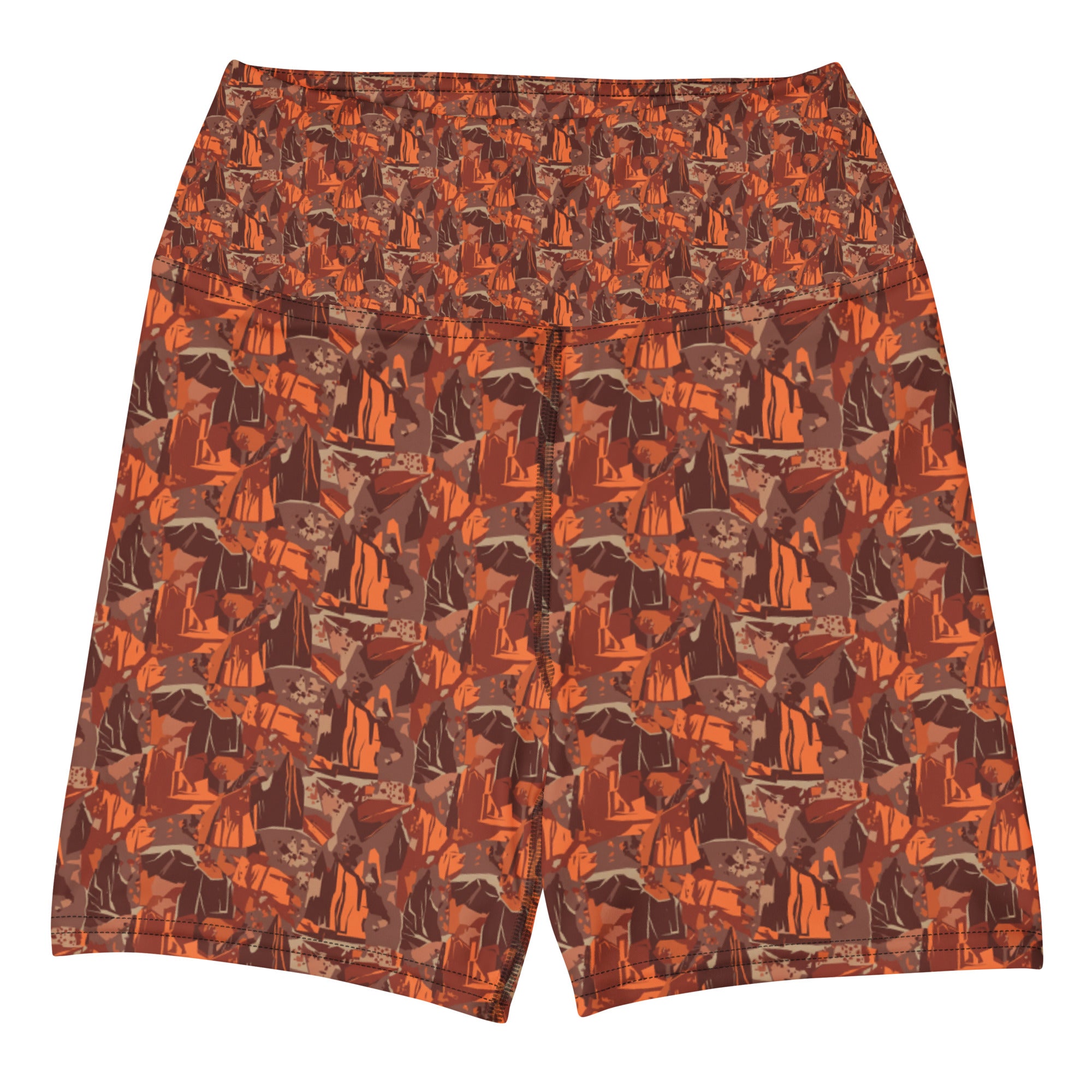 Broken Desert Landscape Yoga Shorts | GearBunch