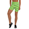 Women's dragon mountain hills printed yoga shorts front view