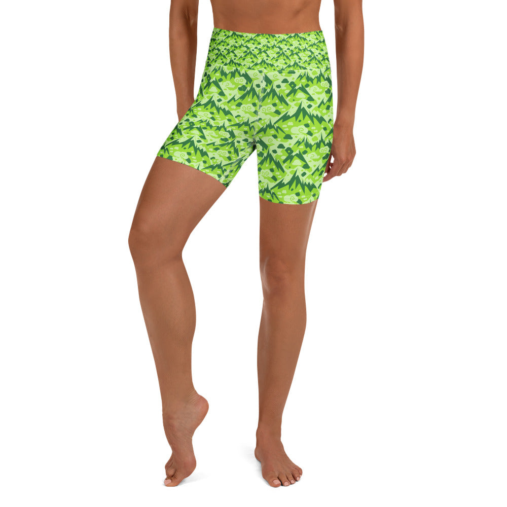 Dragon Mountain Hills Yoga Shorts | GearBunch