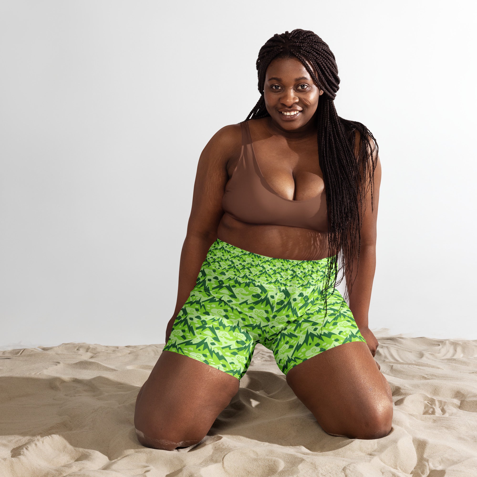 Dragon Mountain Hills Yoga Shorts | GearBunch