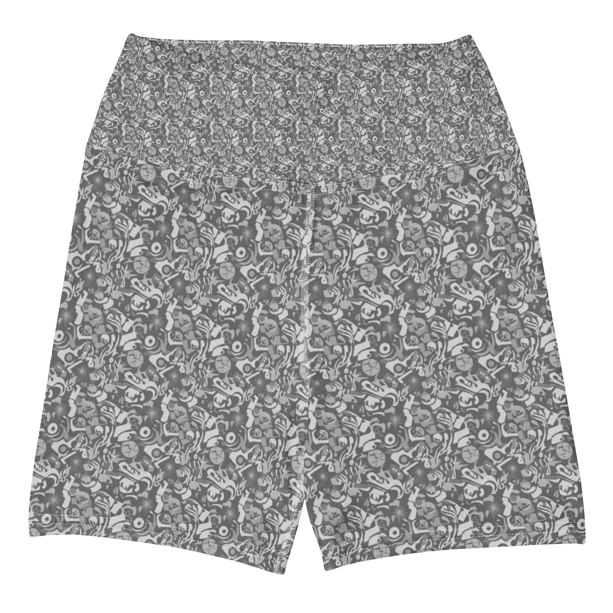 Psalm Abstract Yoga Shorts | GearBunch
