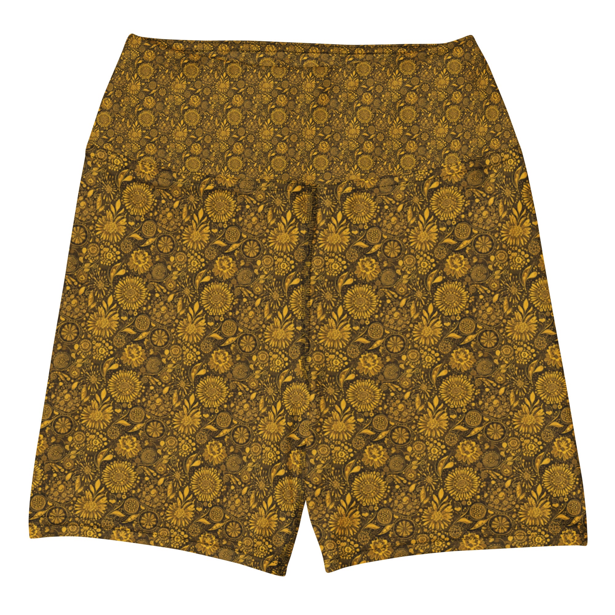 Gustav Klimt Floral Yoga Shorts | GearBunch
