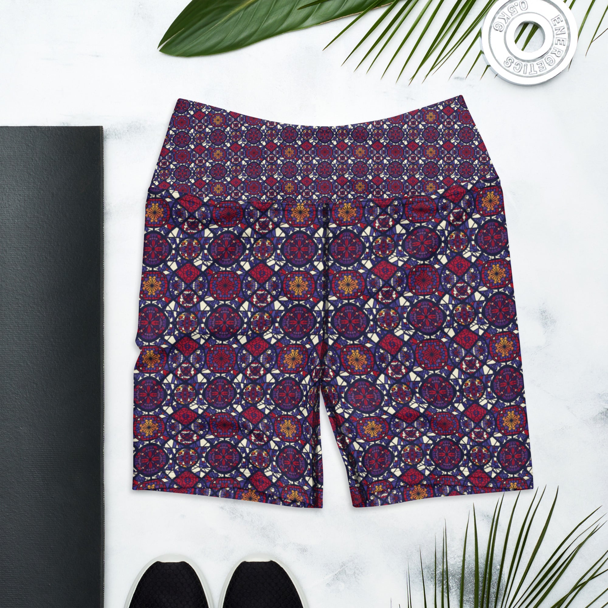 Stained Glass Cathedral Yoga Shorts | GearBunch