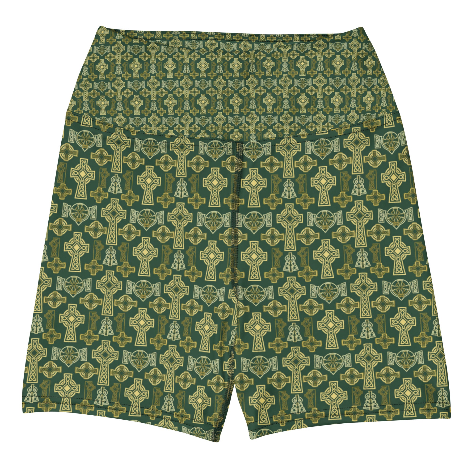Celtic Cross Knotwork Yoga Shorts | GearBunch