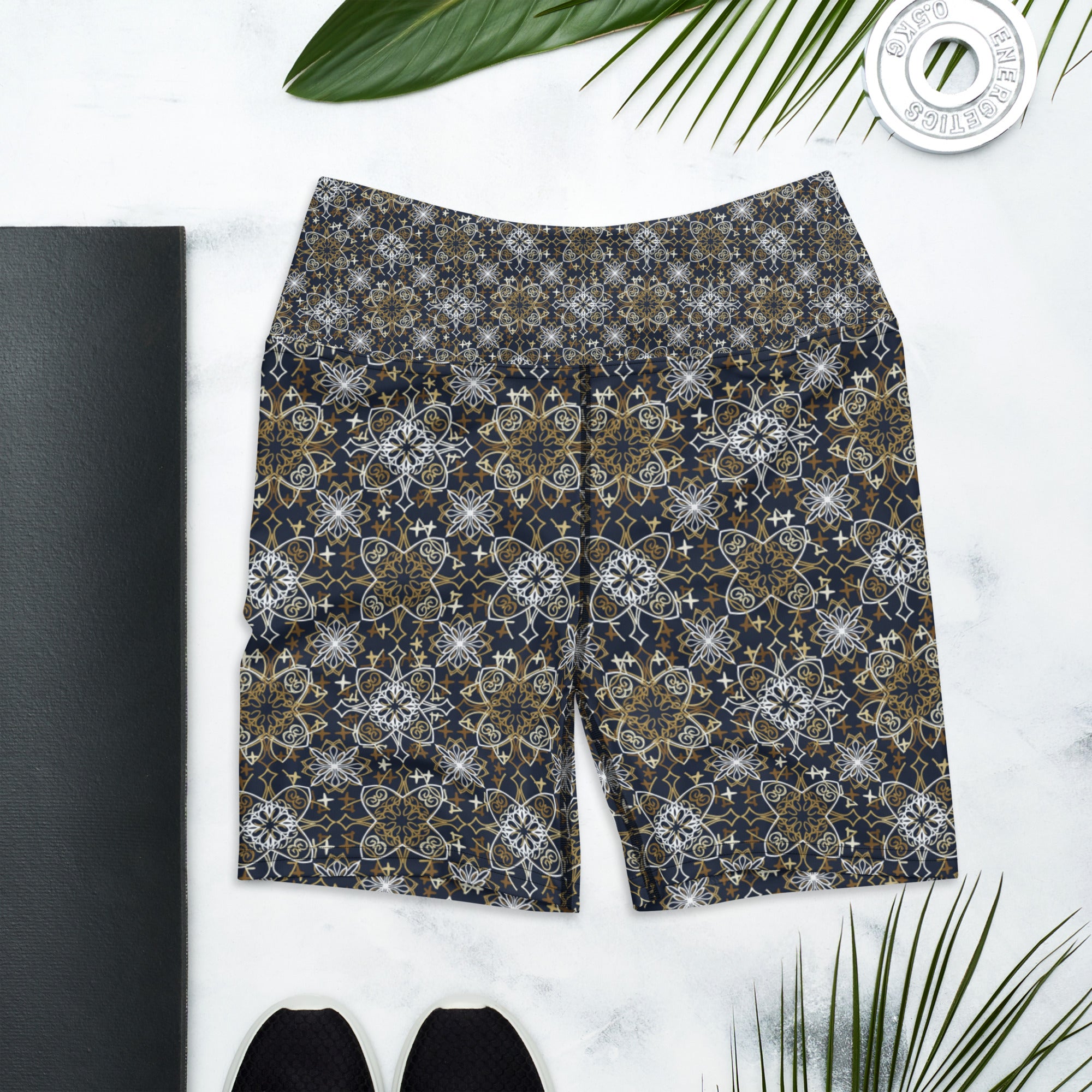 Cross Mandala Yoga Shorts | GearBunch