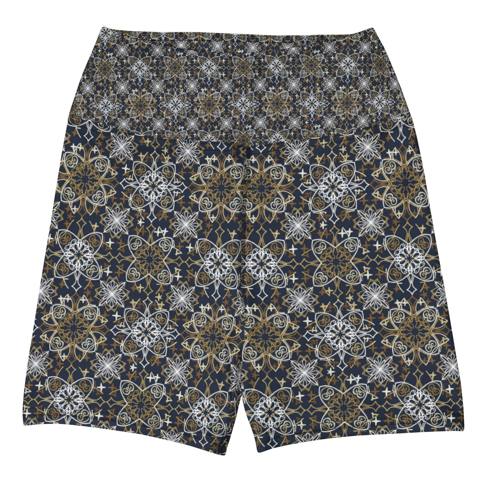 Cross Mandala Yoga Shorts | GearBunch
