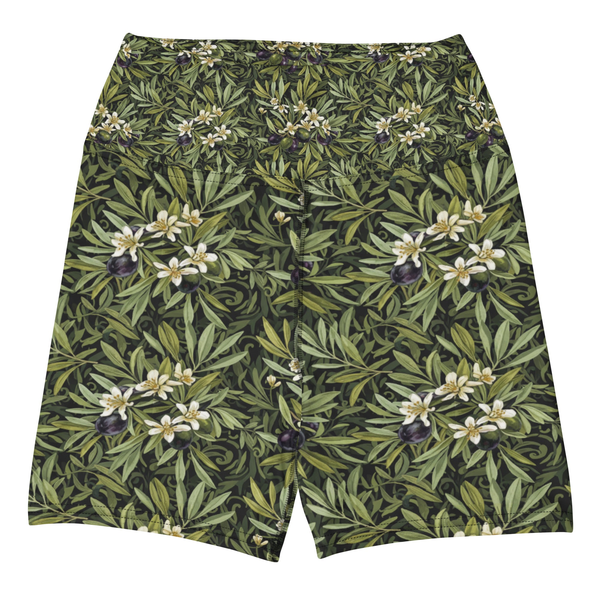 Olive Branch Botanical Yoga Shorts | GearBunch
