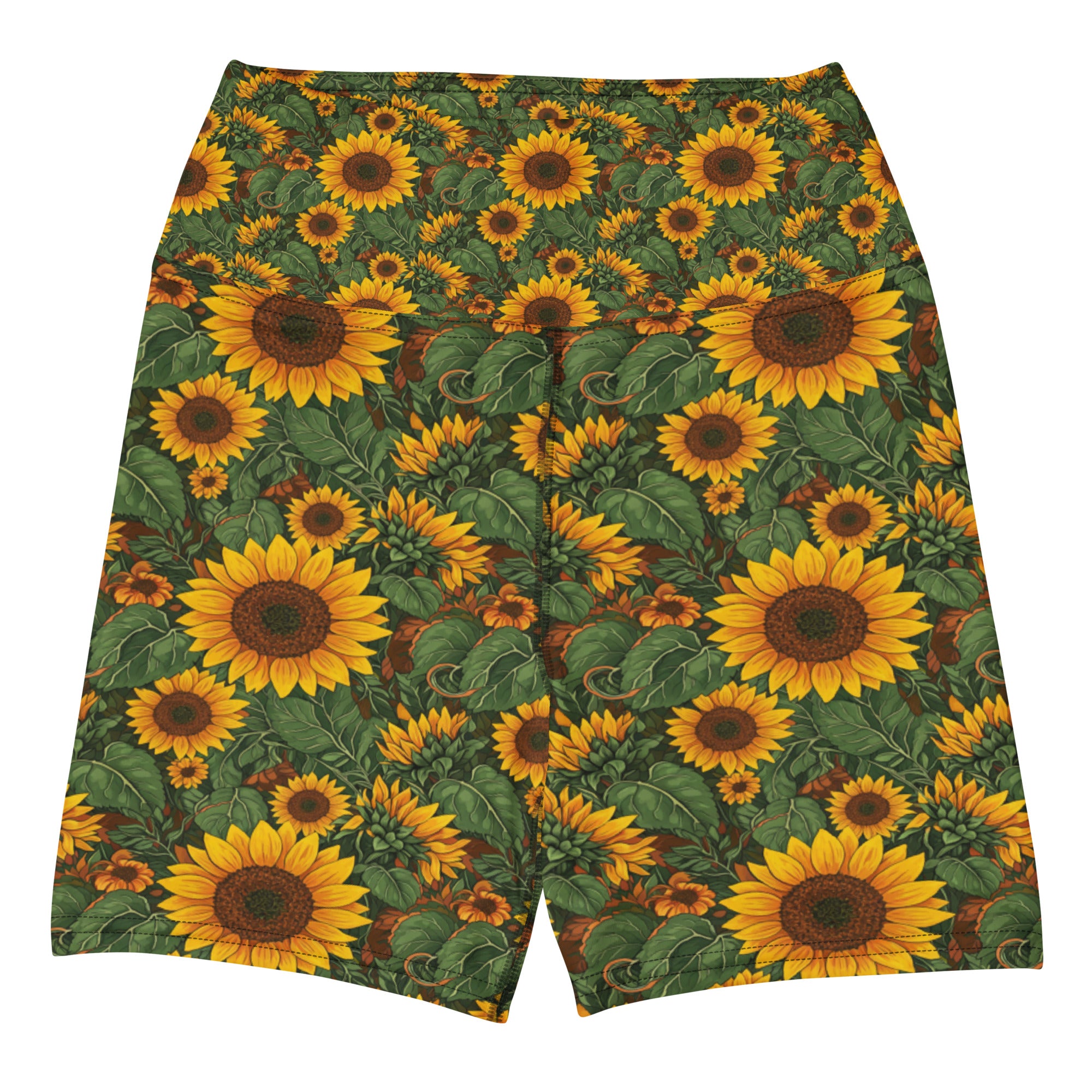 Sunflower Cross Yoga Shorts | GearBunch