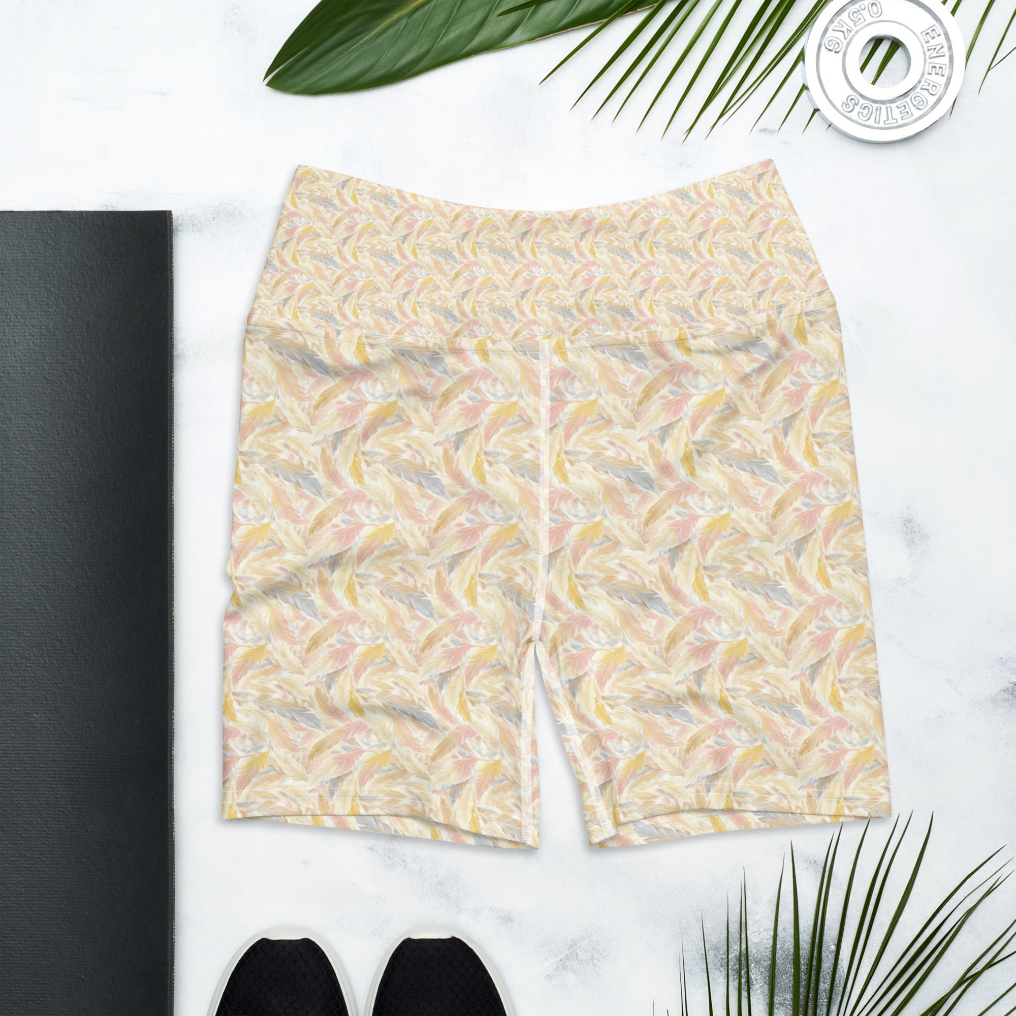 Angel Feathers Yoga Shorts | GearBunch