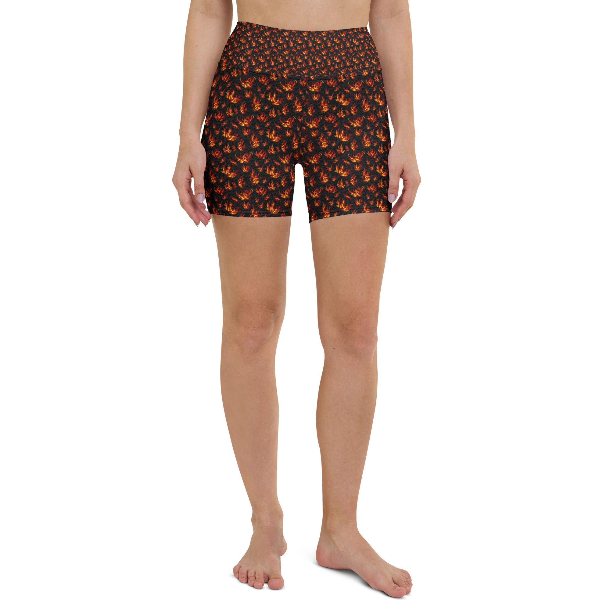 Holy Spirit Flames Yoga Shorts | GearBunch