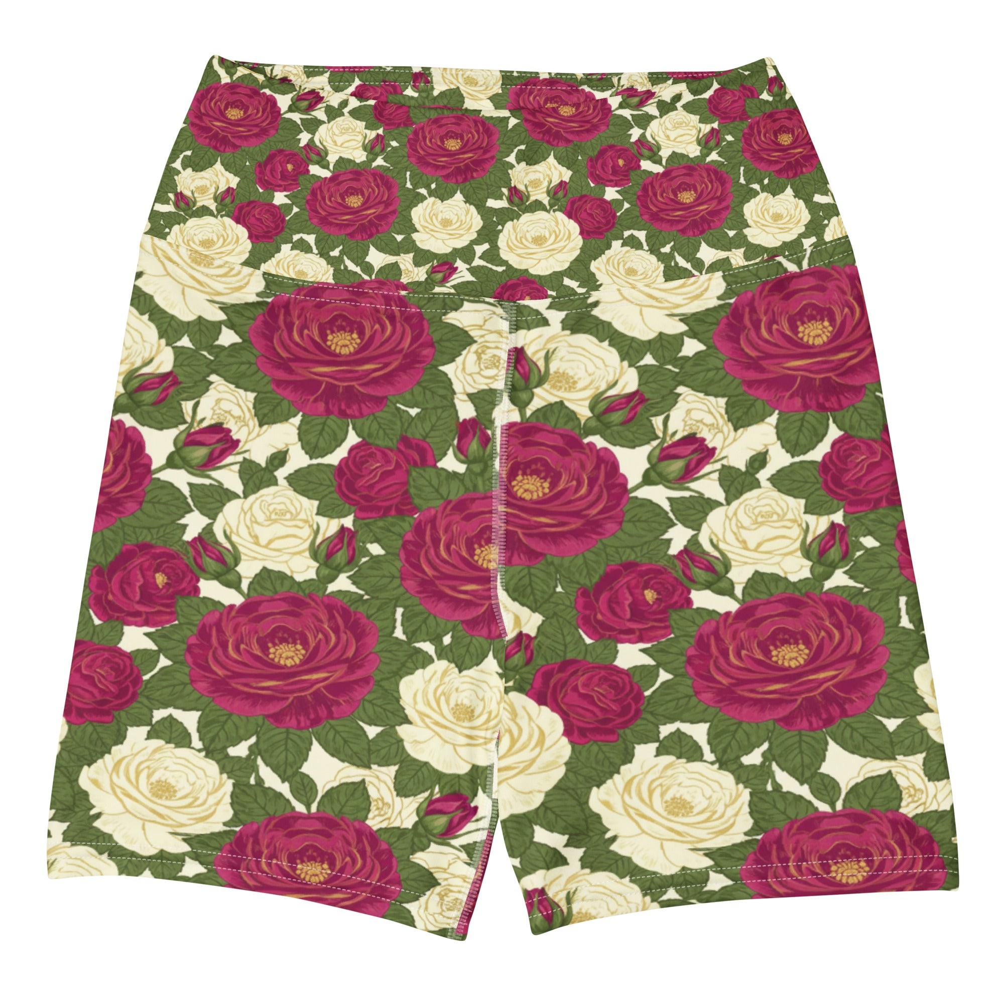 Taurus Rose Botanical Yoga Shorts | GearBunch