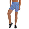 Women's aquarius electric waves yoga shorts front view