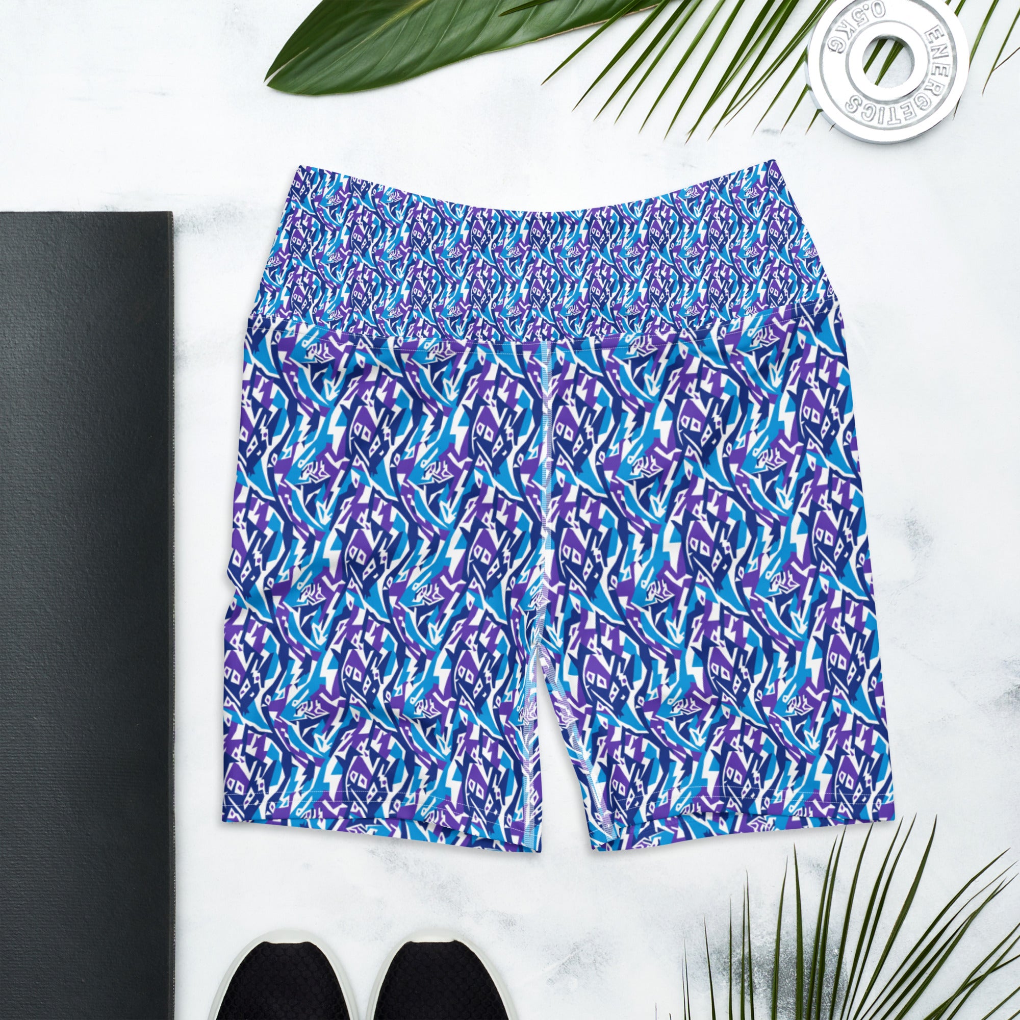 Aquarius Electric Waves Yoga Shorts | GearBunch