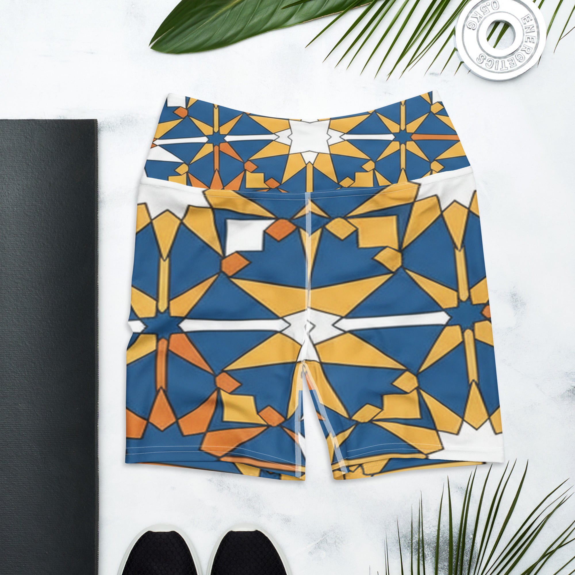 Zellige Ocean Sunset Yoga Shorts | GearBunch