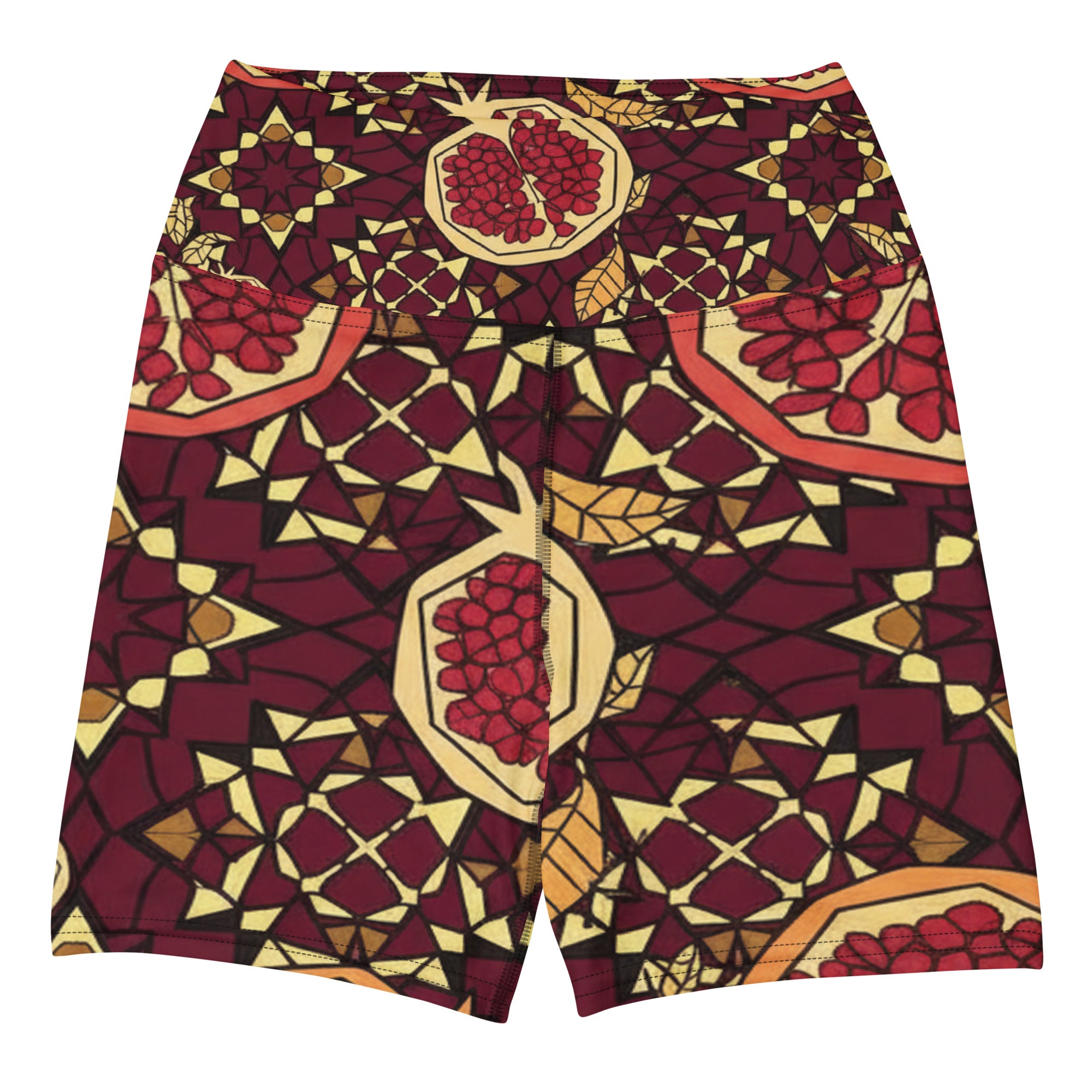 Zellige Pomegranate Yoga Shorts | GearBunch