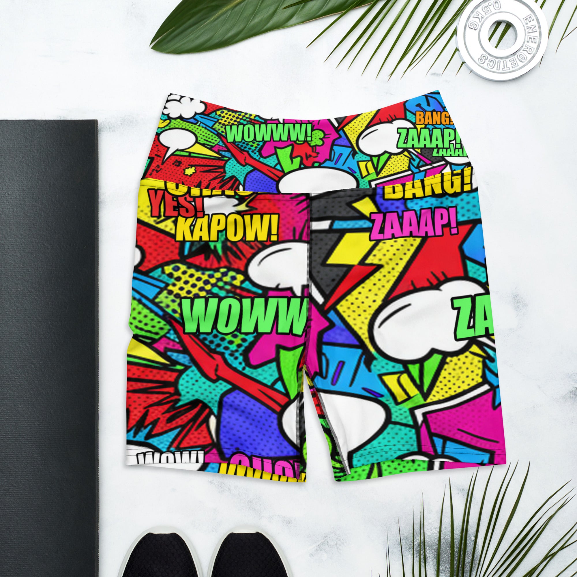 Comic Strip Zombie Apocalypse Yoga Shorts | GearBunch