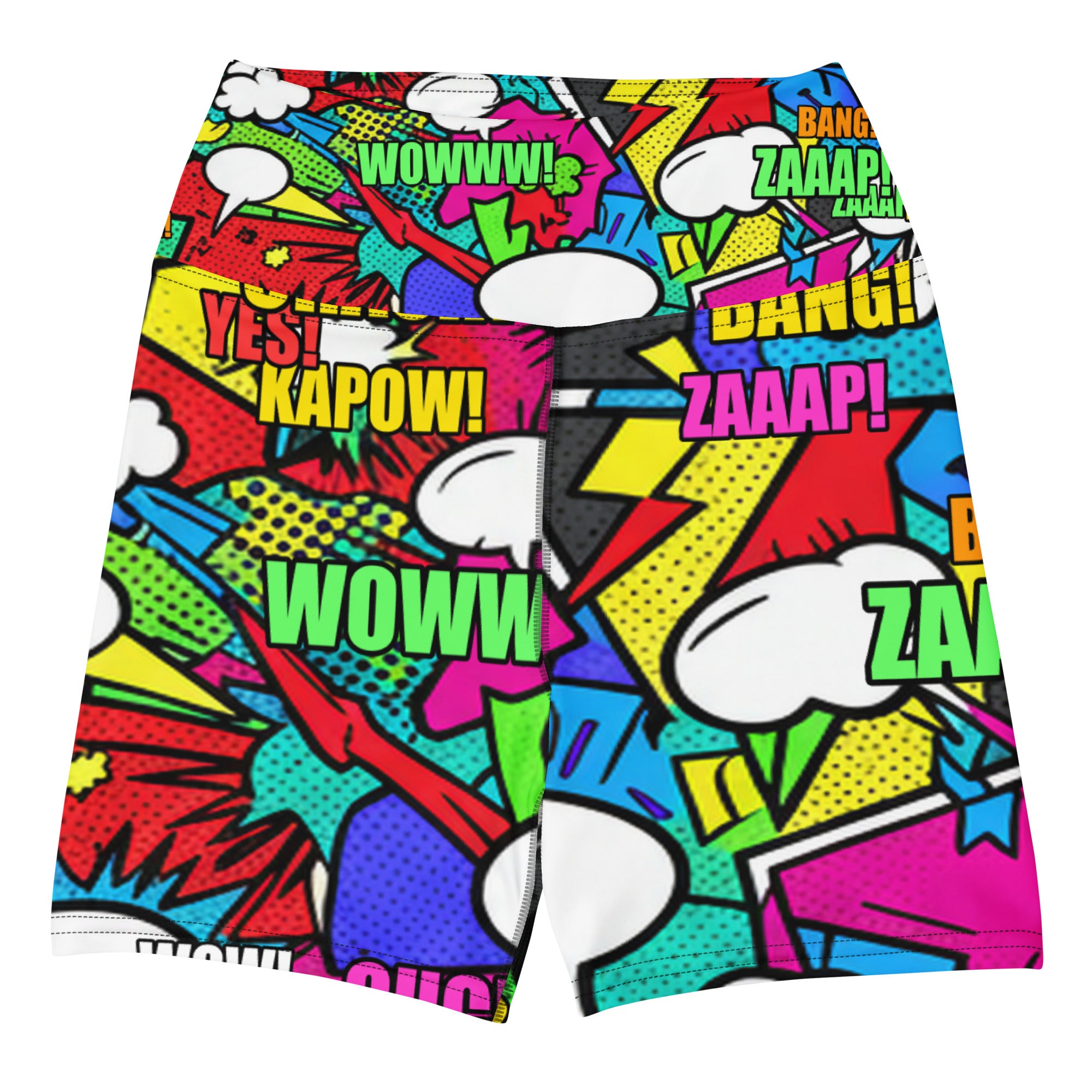 Comic Strip Zombie Apocalypse Yoga Shorts | GearBunch