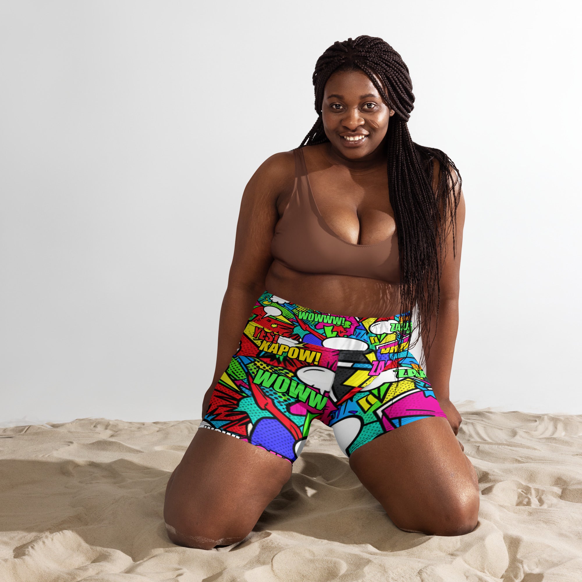 Comic Strip Zombie Apocalypse Yoga Shorts | GearBunch