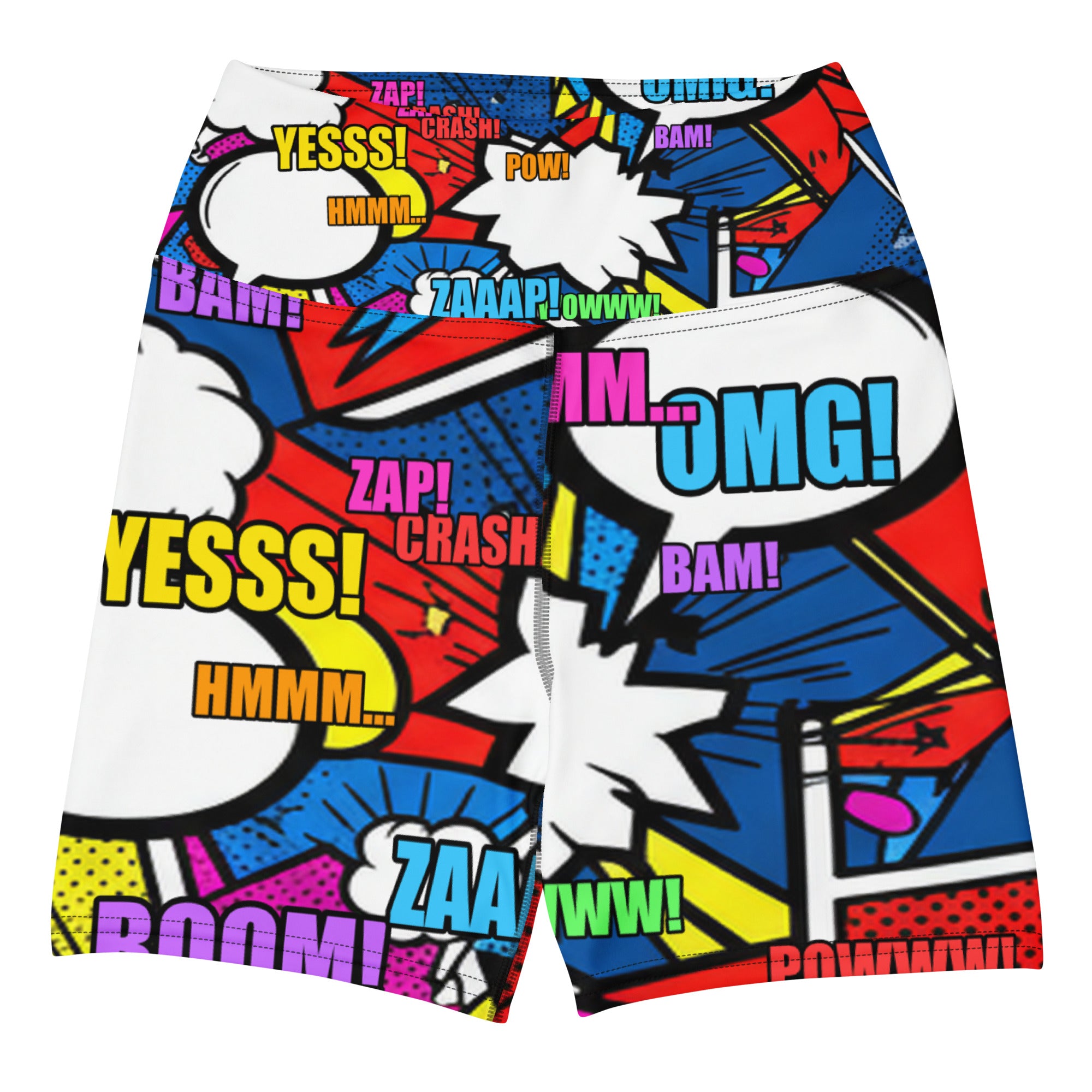 Comic Strip Ninja Night Yoga Shorts | GearBunch