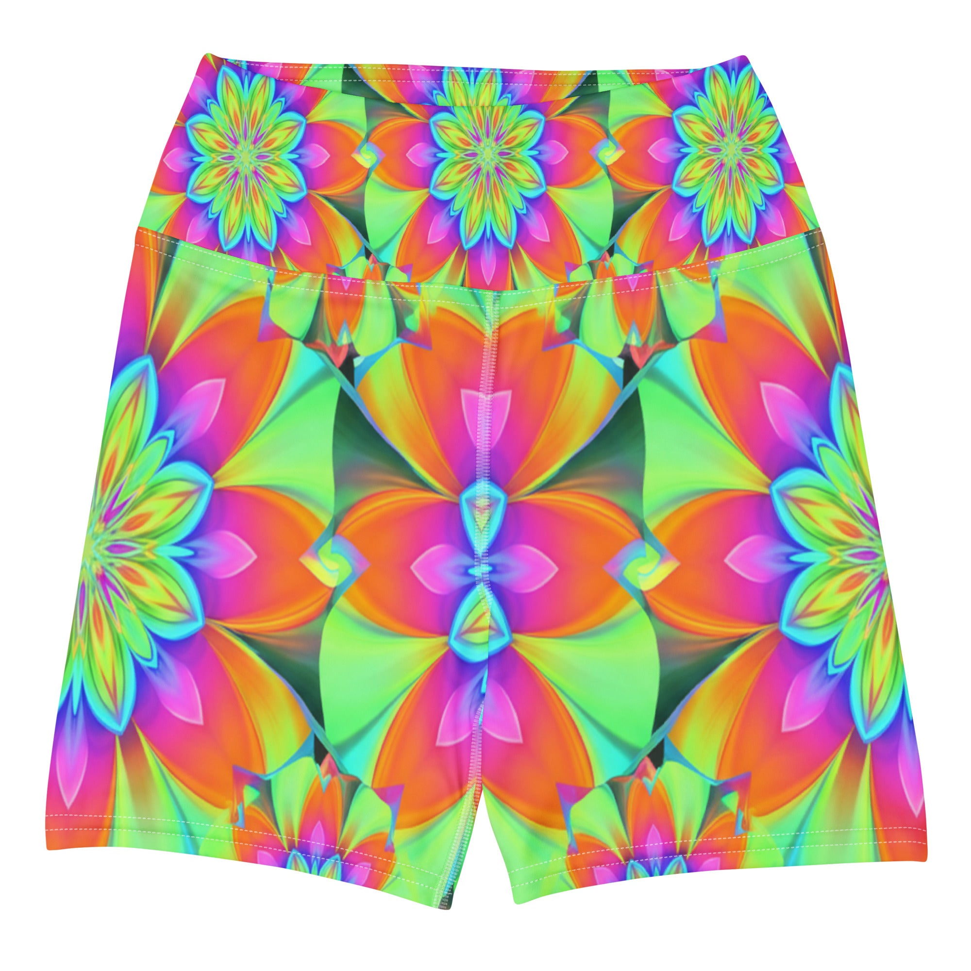 Psychedelic Acid Trip Yoga Shorts | GearBunch