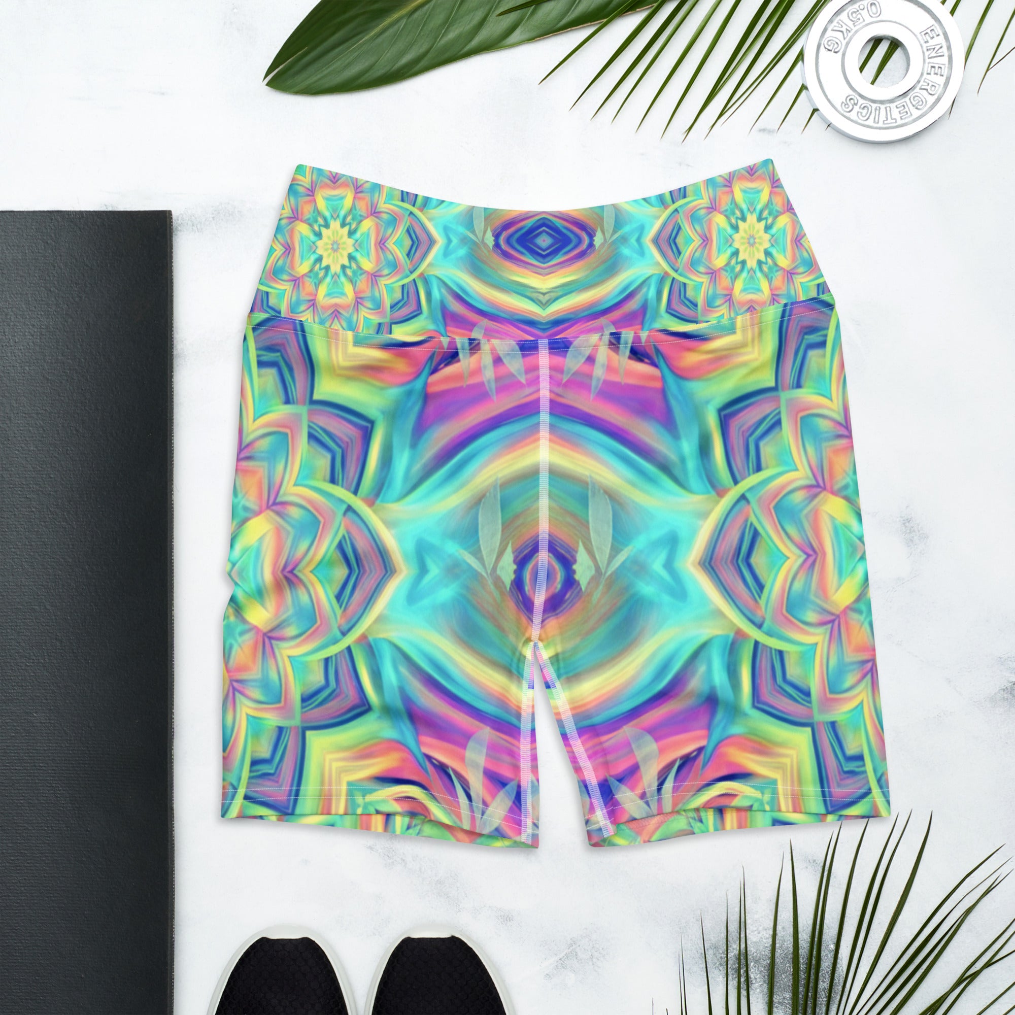 Psychedelic Tropical Yoga Shorts | GearBunch