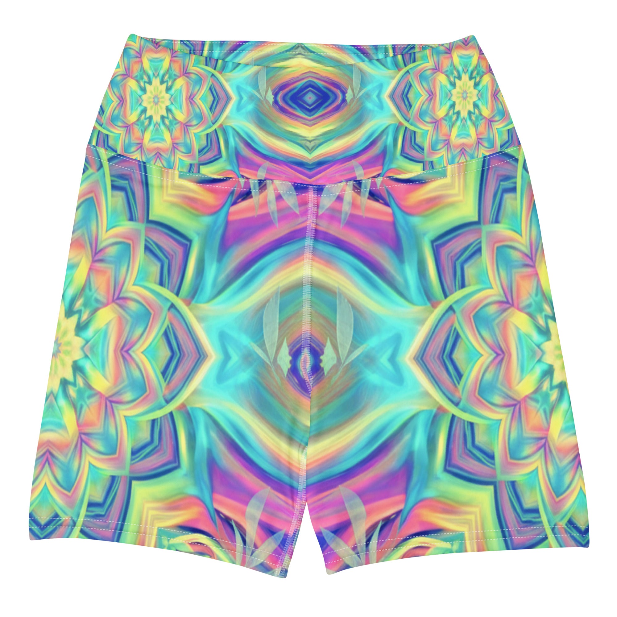 Psychedelic Tropical Yoga Shorts | GearBunch