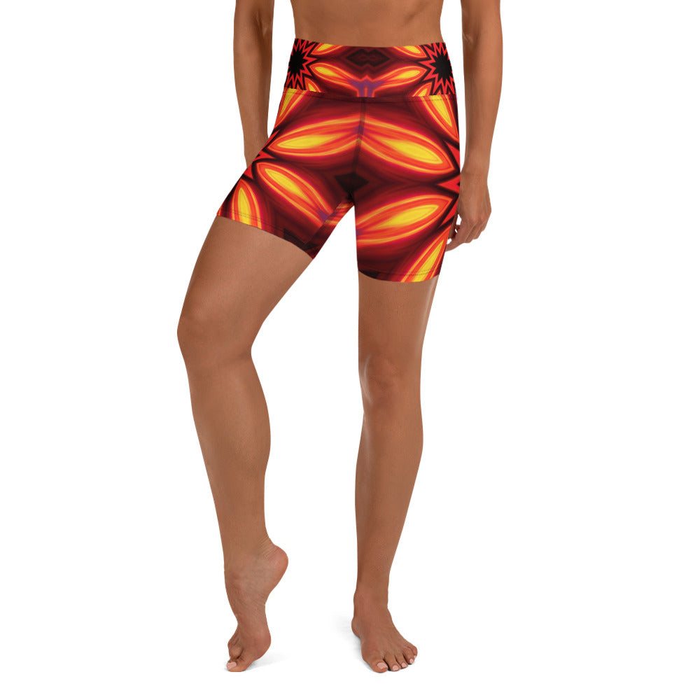 Psychedelic Infrared Yoga Shorts | GearBunch