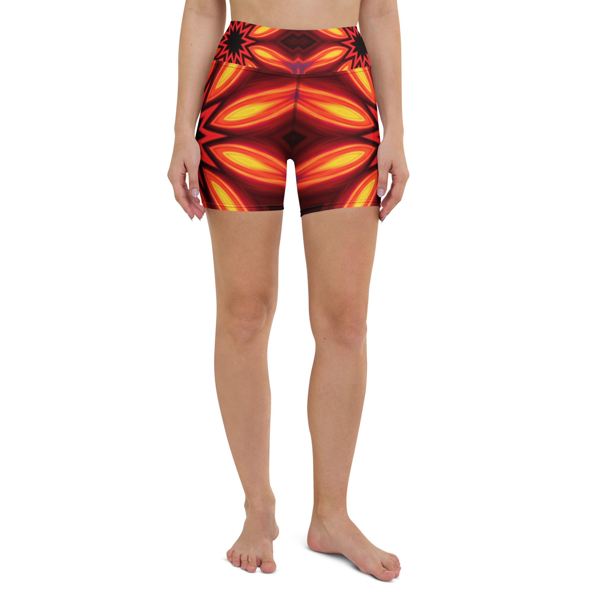 Psychedelic Infrared Yoga Shorts | GearBunch