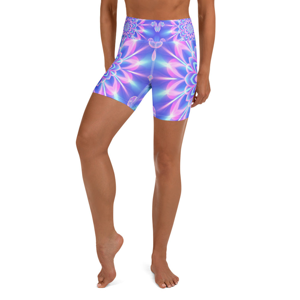 Psychedelic Fairy Ring Yoga Shorts | GearBunch