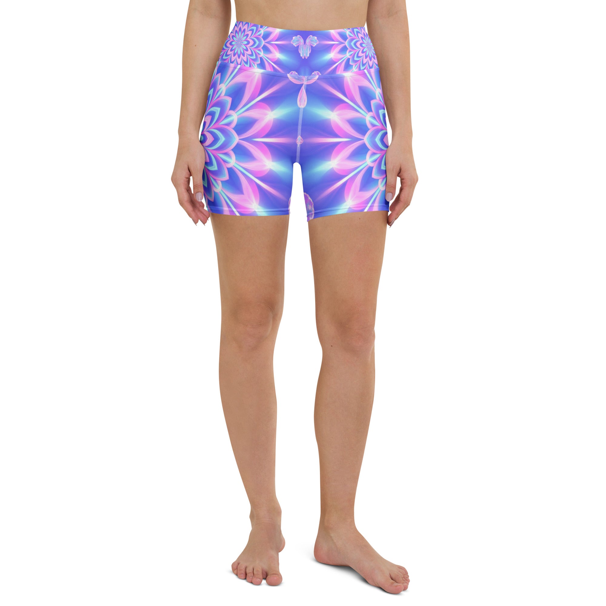 Psychedelic Fairy Ring Yoga Shorts | GearBunch