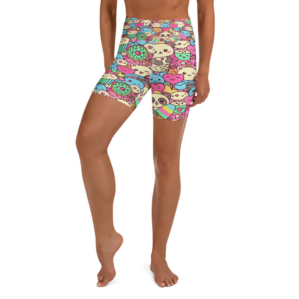 Kawaii Sweet Treats Yoga Shorts | GearBunch