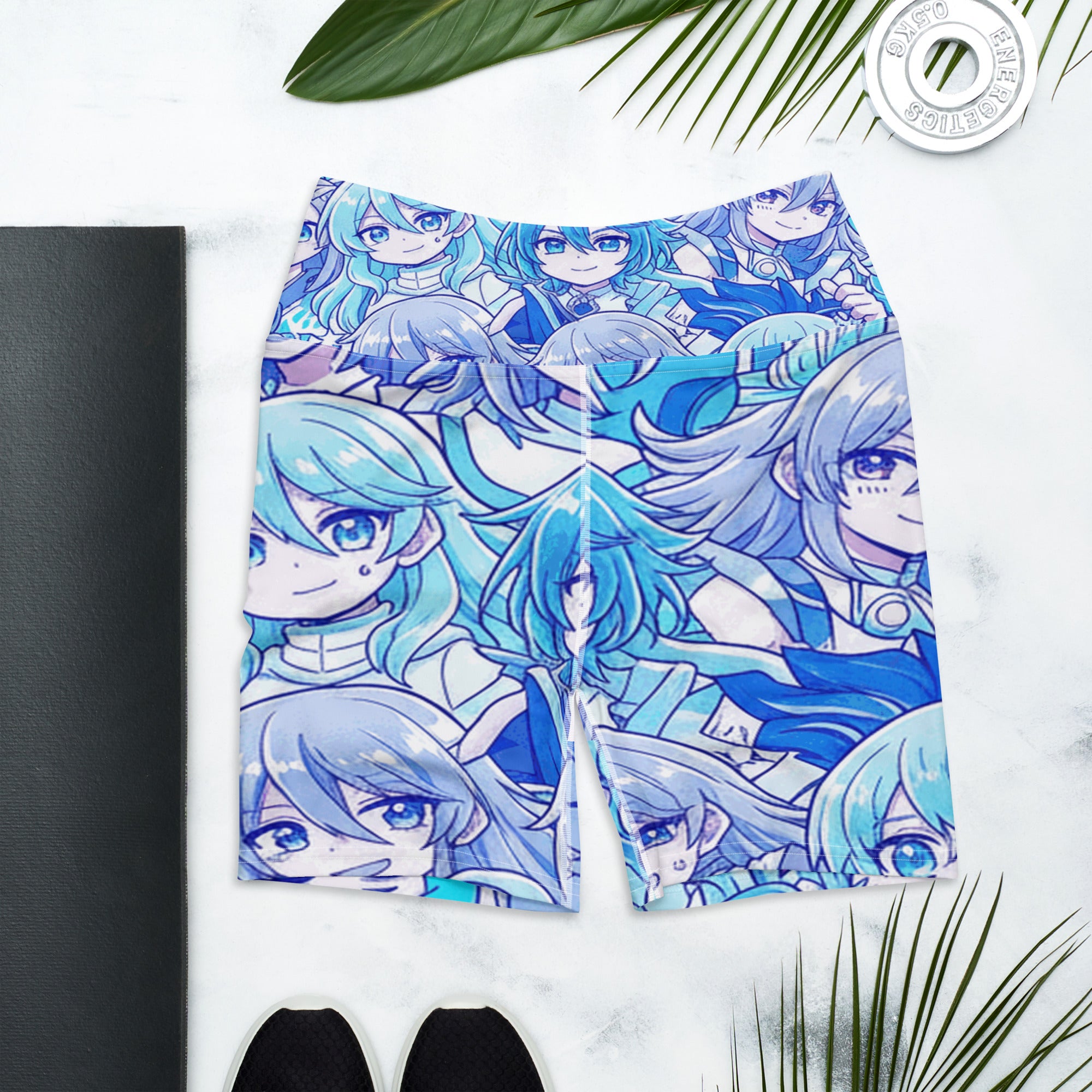 Anime Collage Ice Kingdom Yoga Shorts | GearBunch