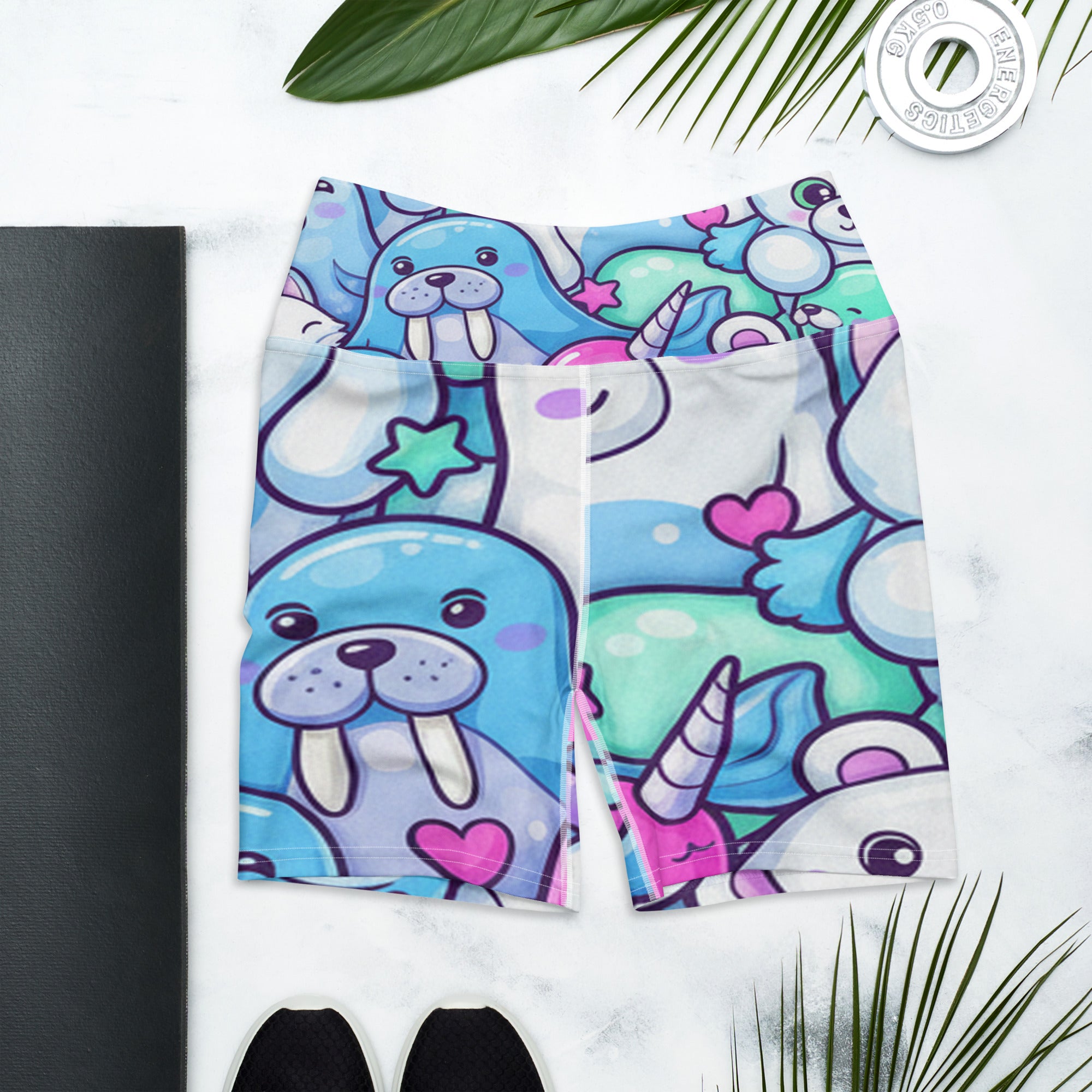 Vibrant Arctic Friends Yoga Shorts | GearBunch