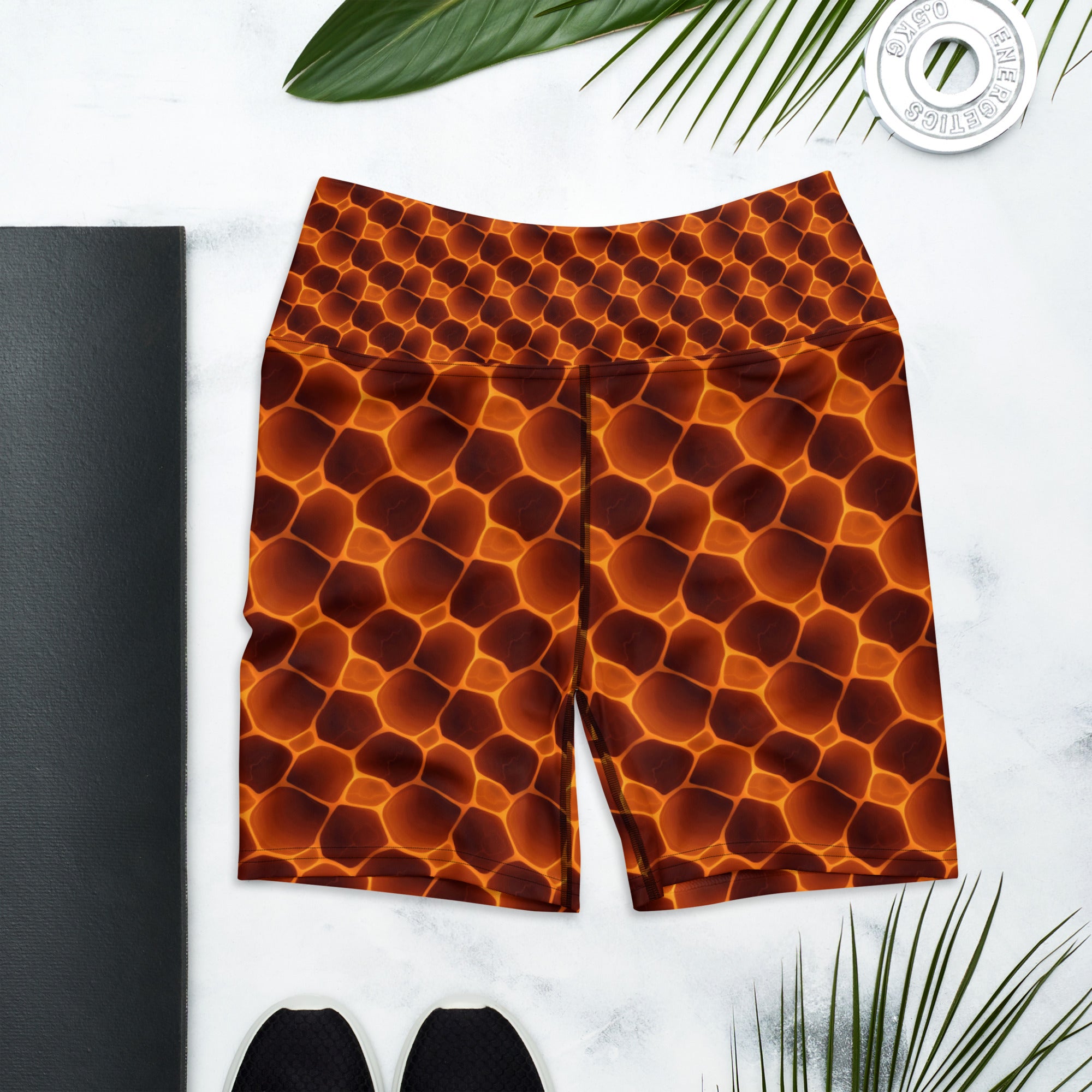 Tortoise Shell Pattern Yoga Shorts | GearBunch