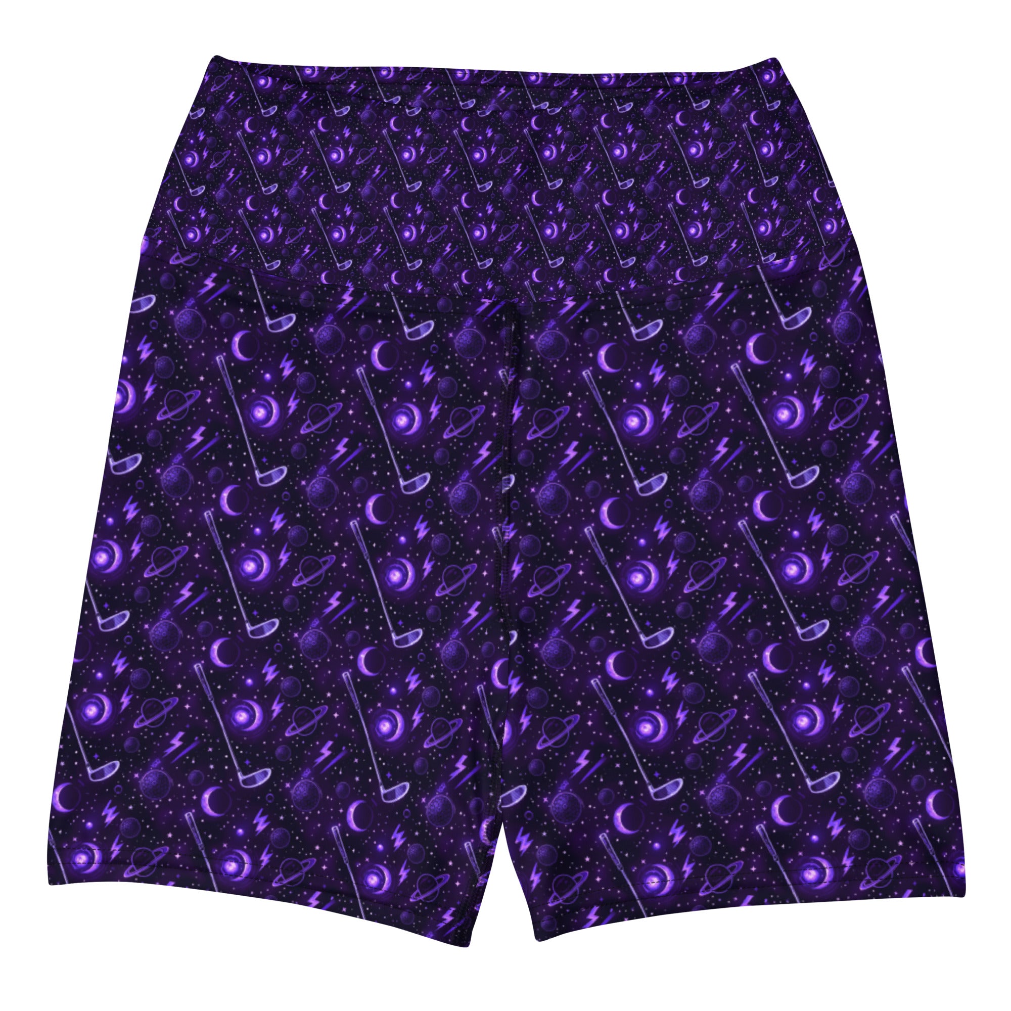 Cosmic Space Golf Yoga Shorts | GearBunch