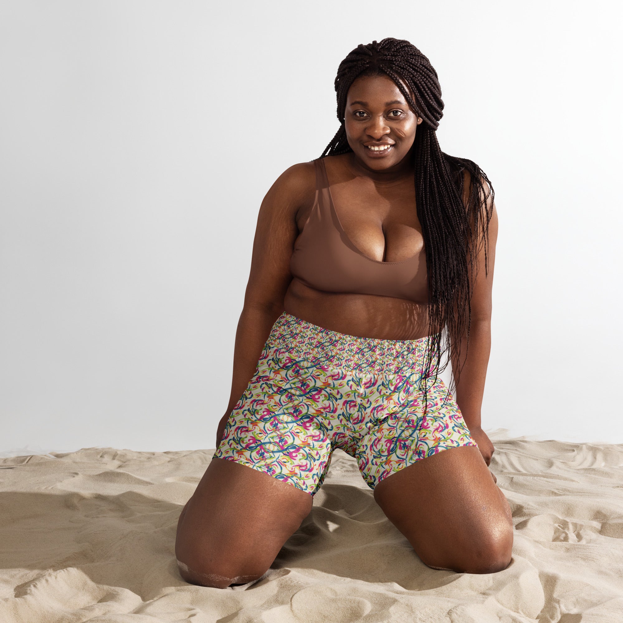 Ciao Bella Script Yoga Shorts | GearBunch
