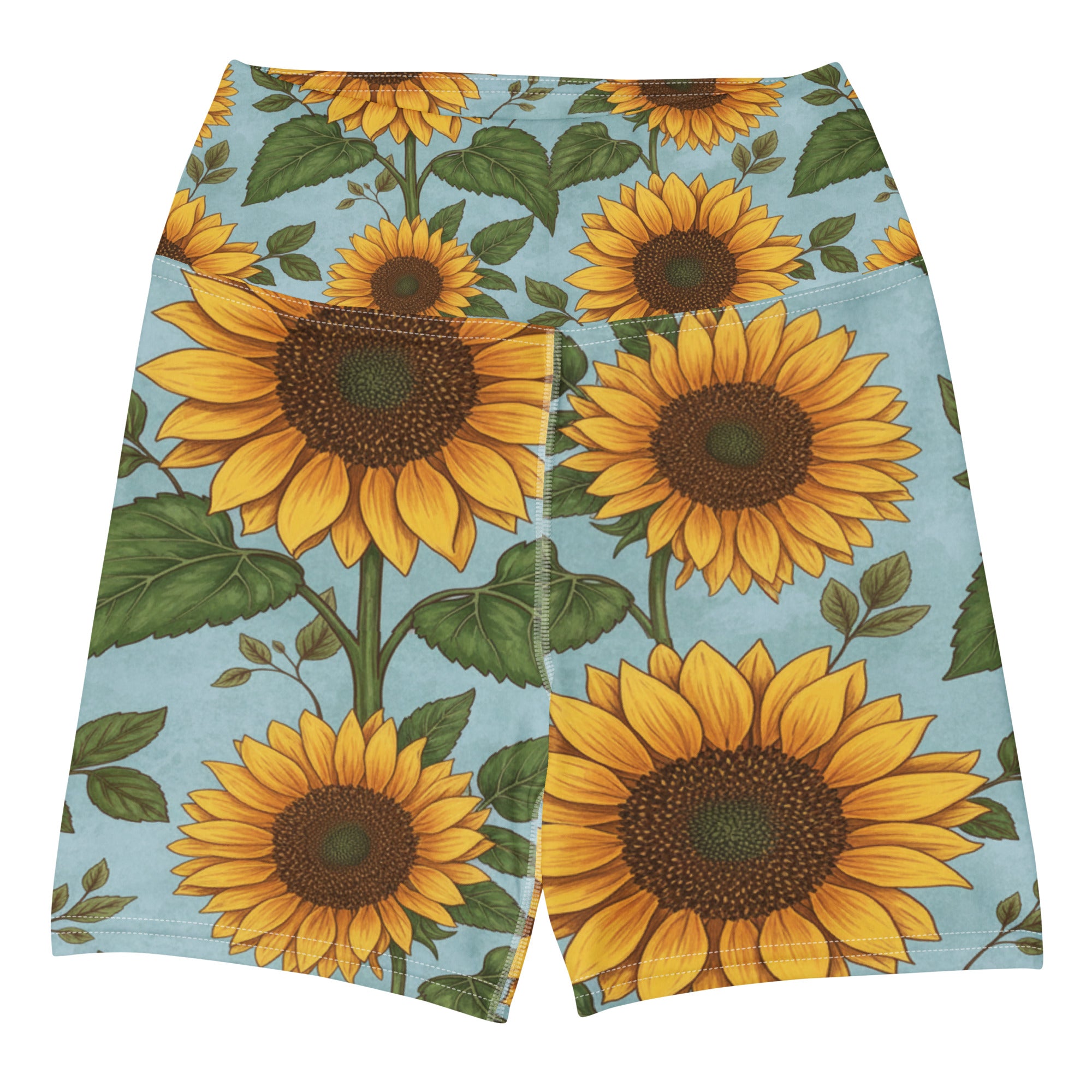 Sunflower Fields Yoga Shorts | GearBunch