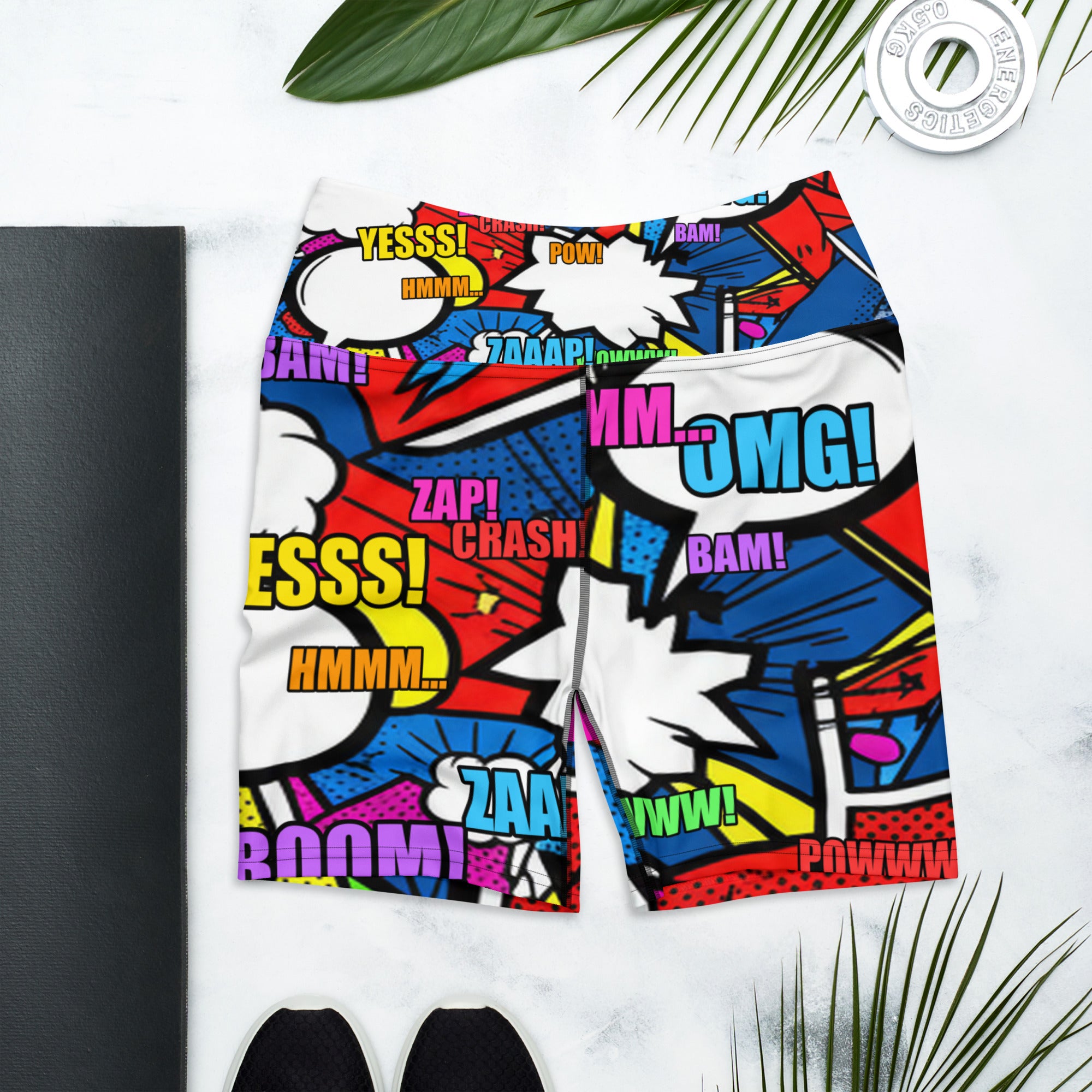 Comic Strip Ninja Night Yoga Shorts | GearBunch