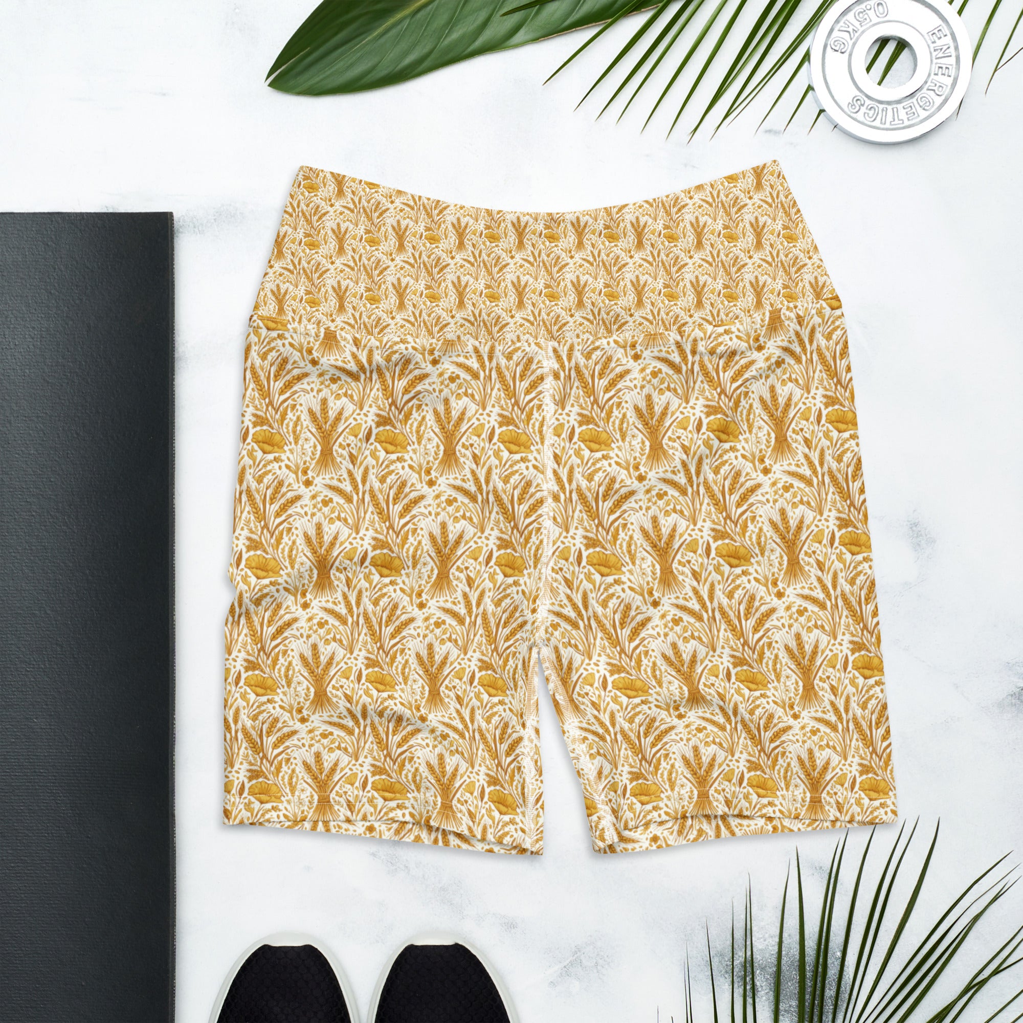 Wheat Field Harvest Yoga Shorts | GearBunch
