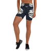 Women's crow murmuration moonlit yoga shorts front view