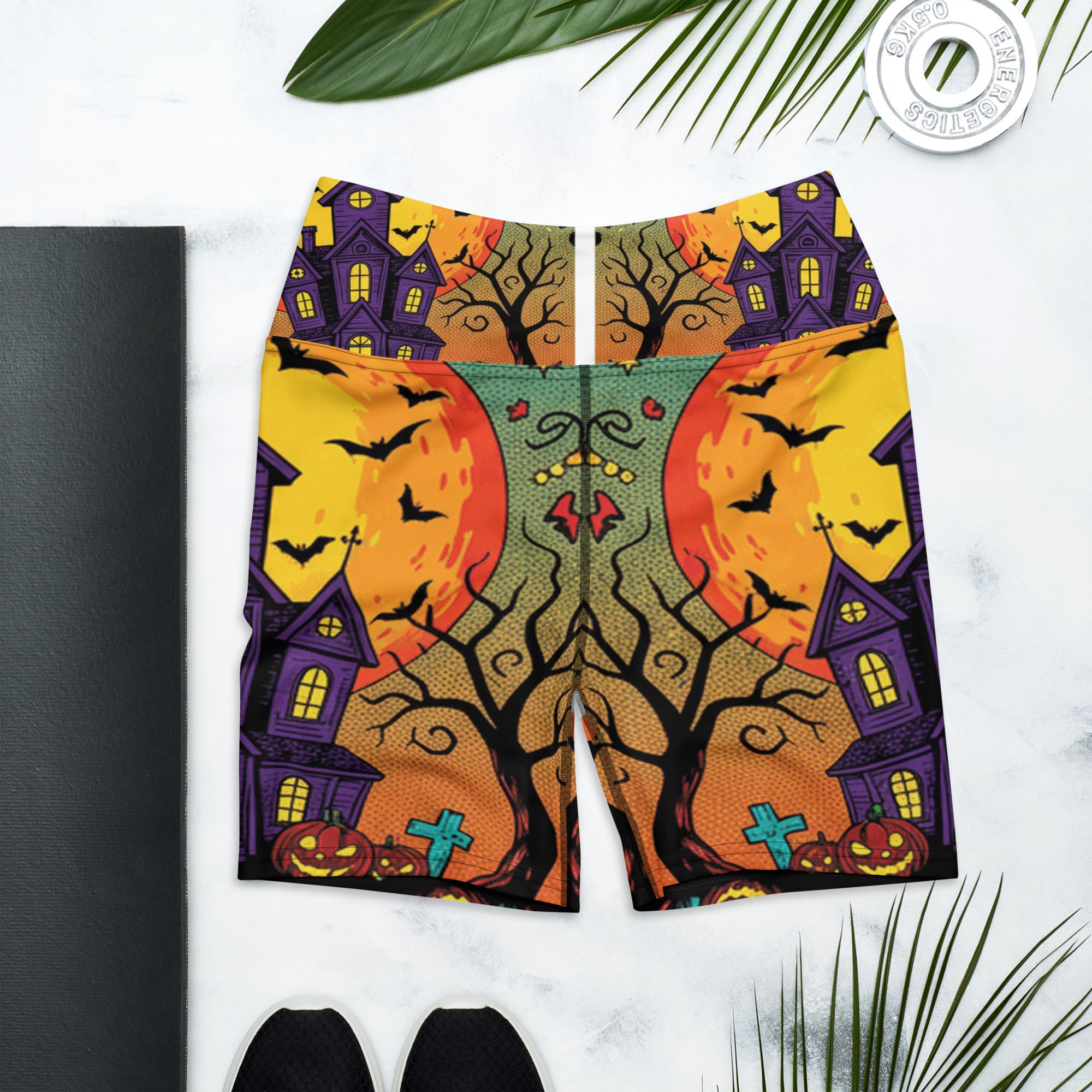 Haunted Manor Twilight Yoga Shorts | GearBunch
