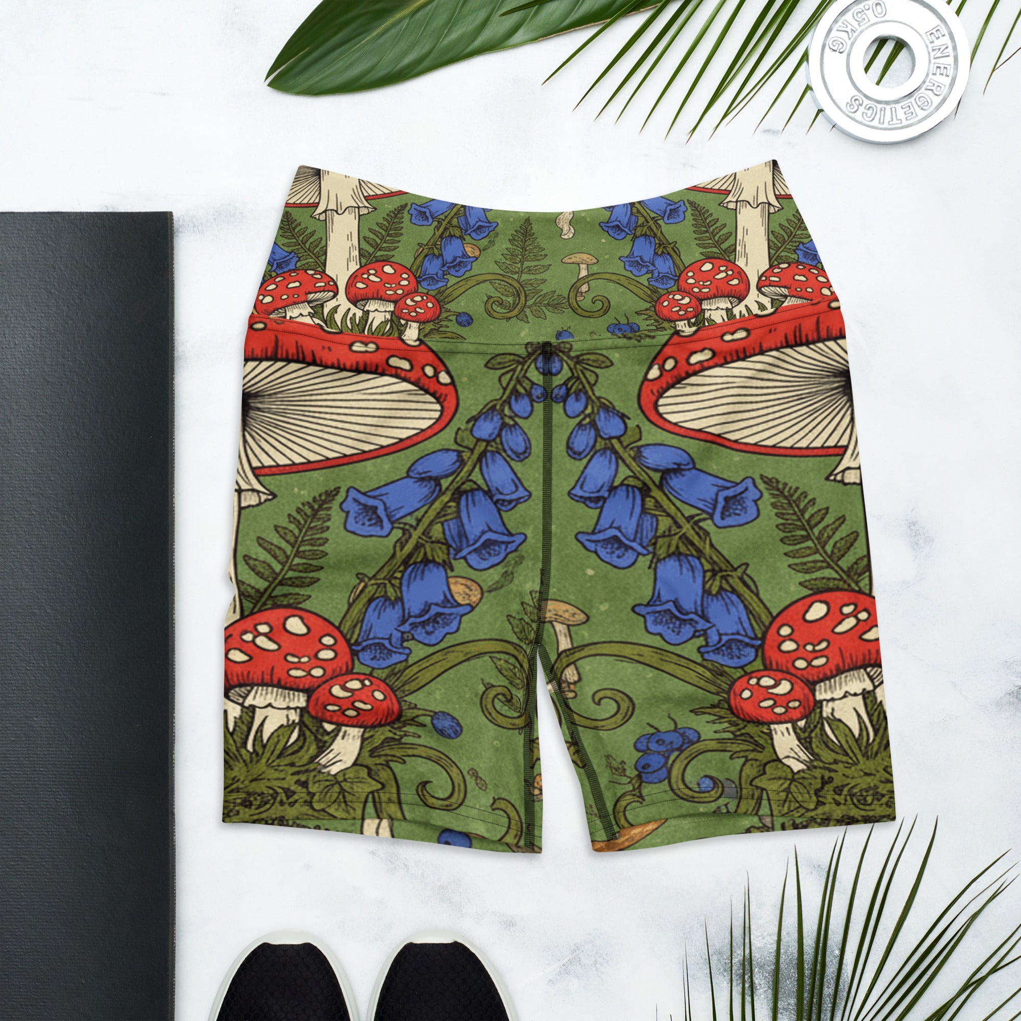 Mushroom Foraging Witch Yoga Shorts | GearBunch