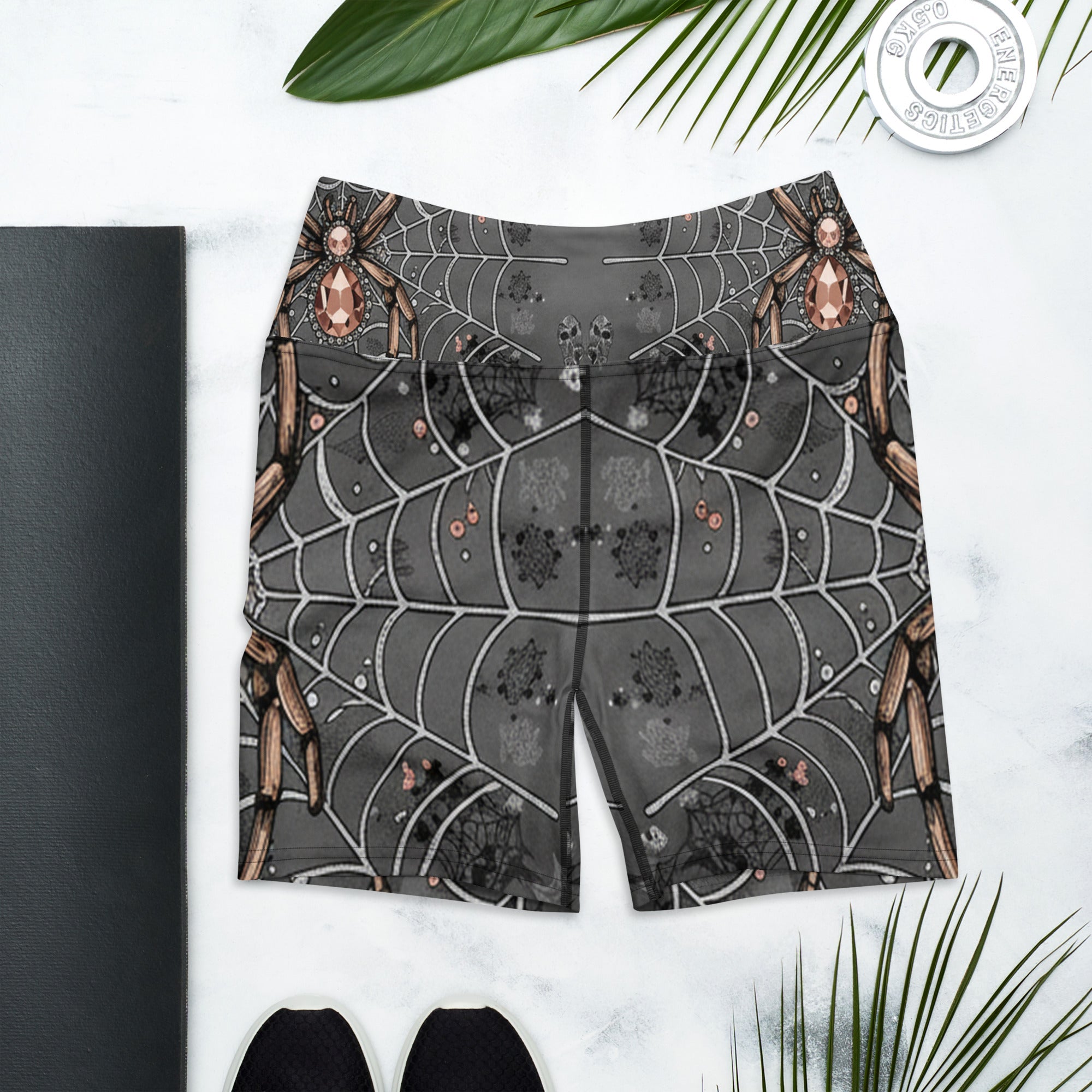 Spider Web Lace Yoga Shorts | GearBunch