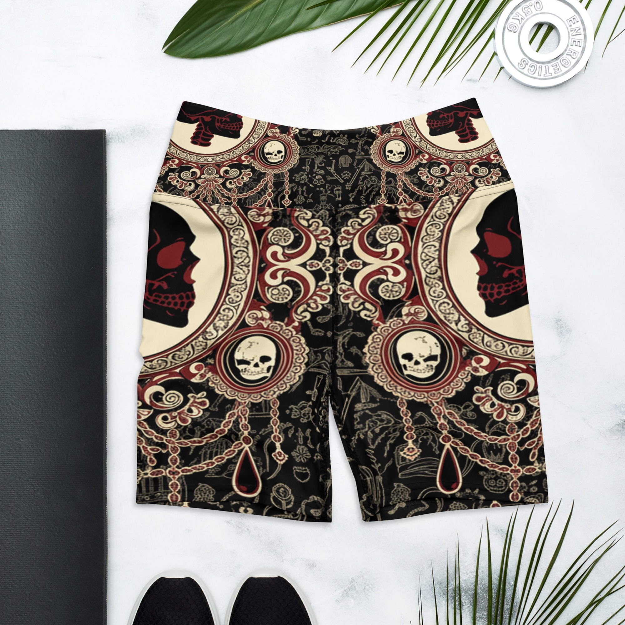 Victorian Mourning Lace Yoga Shorts | GearBunch