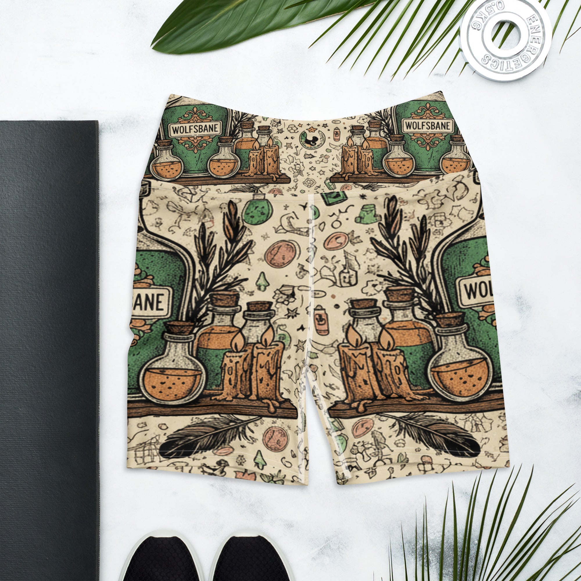 Witches Apothecary Bottles Yoga Shorts | GearBunch